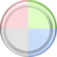 Transparent/Grün/Blau/Pink