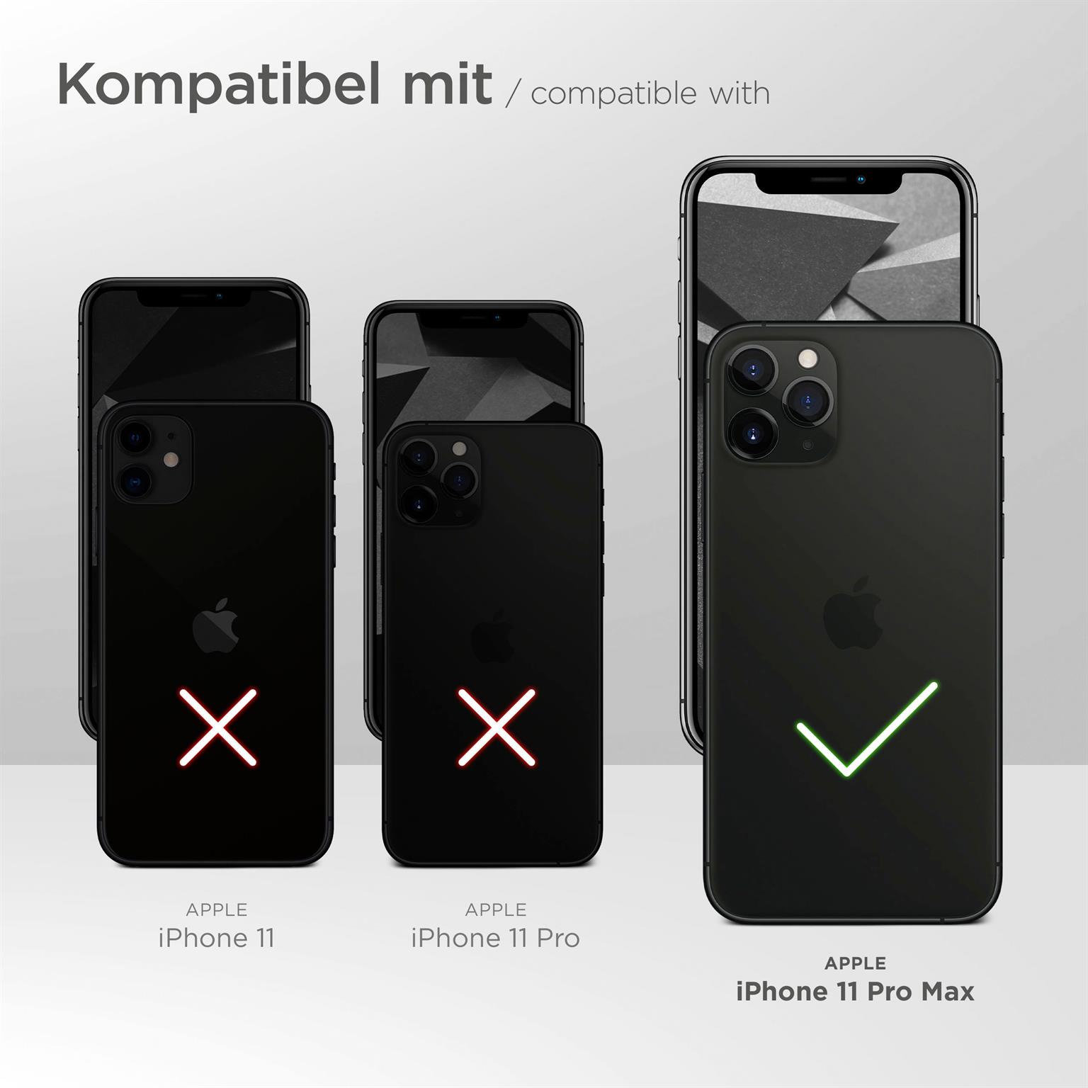 moex Double Case für Apple iPhone 11 Pro Max – 360 Grad Hülle aus Silikon, Rundumschutz beidseitig