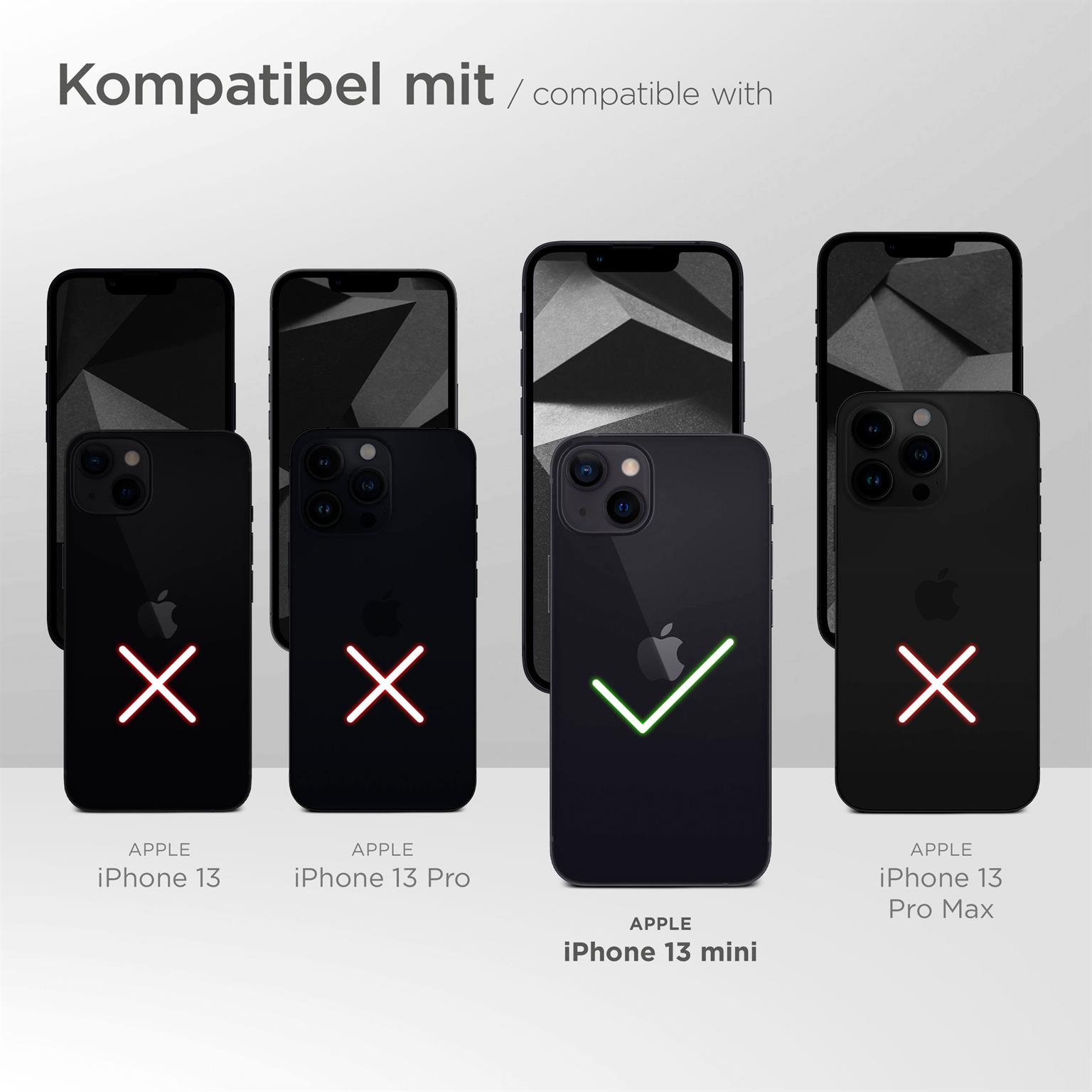 moex ShockProtect Klar für Apple iPhone 13 mini – Panzerglas für kratzfesten Displayschutz, Ultra klar