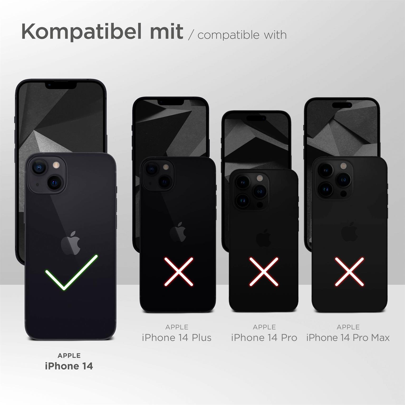 moex ShockProtect Klar für Apple iPhone 14 – Panzerglas für kratzfesten Displayschutz, Ultra klar