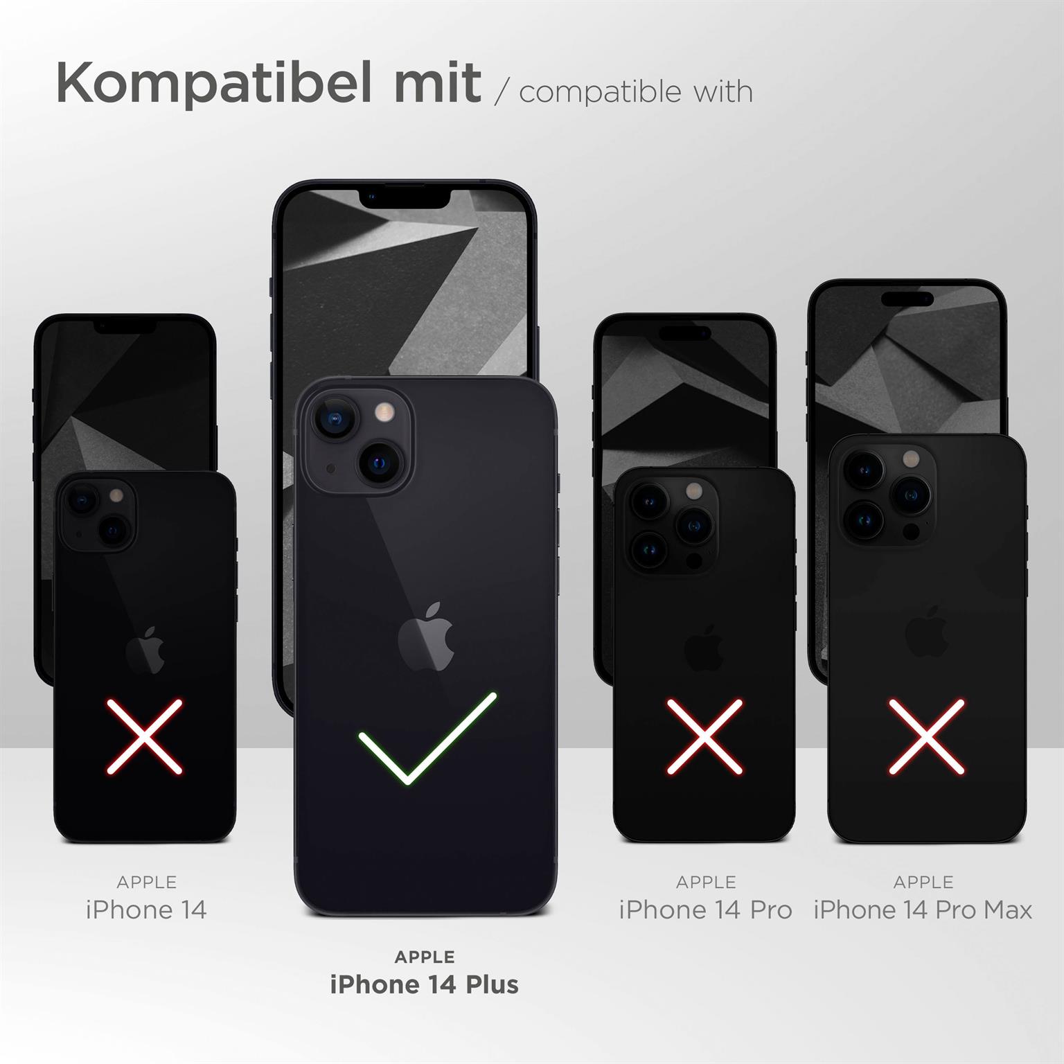 moex Mesh Case für Apple iPhone 14 Plus – Handy Gürteltasche aus Nylon, Quertasche mit Gürtelclip