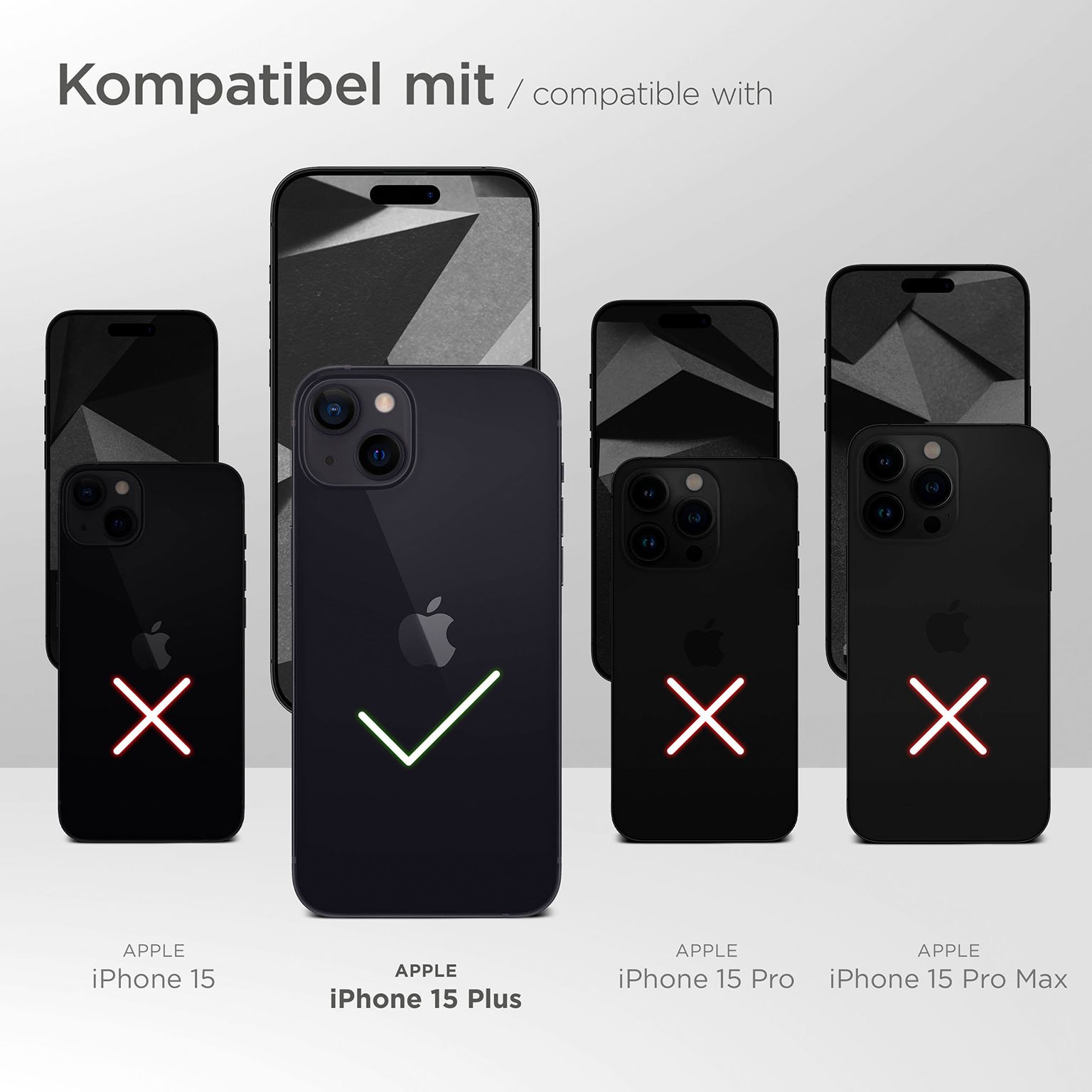 moex ShockProtect Klar für Apple iPhone 15 Plus – Panzerglas für kratzfesten Displayschutz, Ultra klar