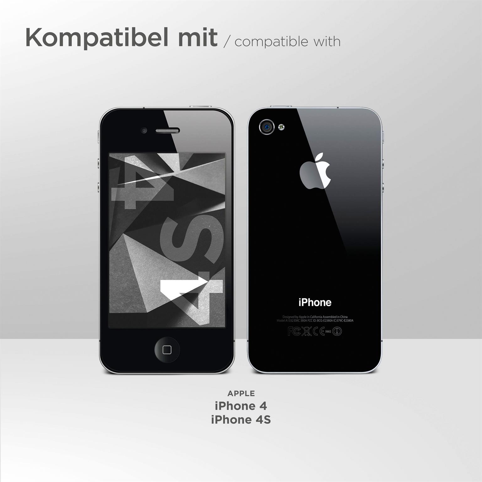 moex FlexProtect Matt für Apple iPhone 4S – Anti Reflex Schutzfolie für besten Displayschutz, Matt