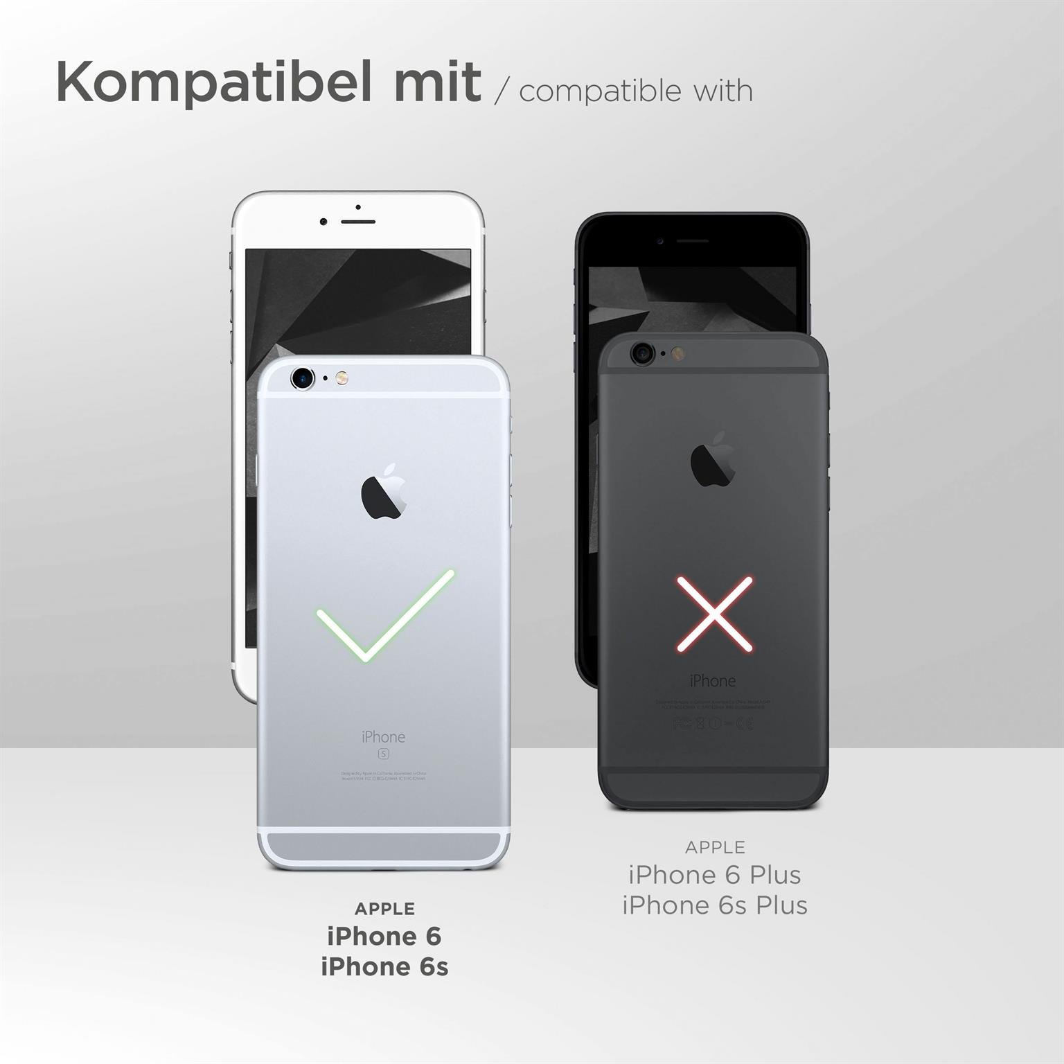 moex Purse Case für Apple iPhone 6 – Handytasche mit Geldbörses aus PU Leder, Geld- & Handyfach
