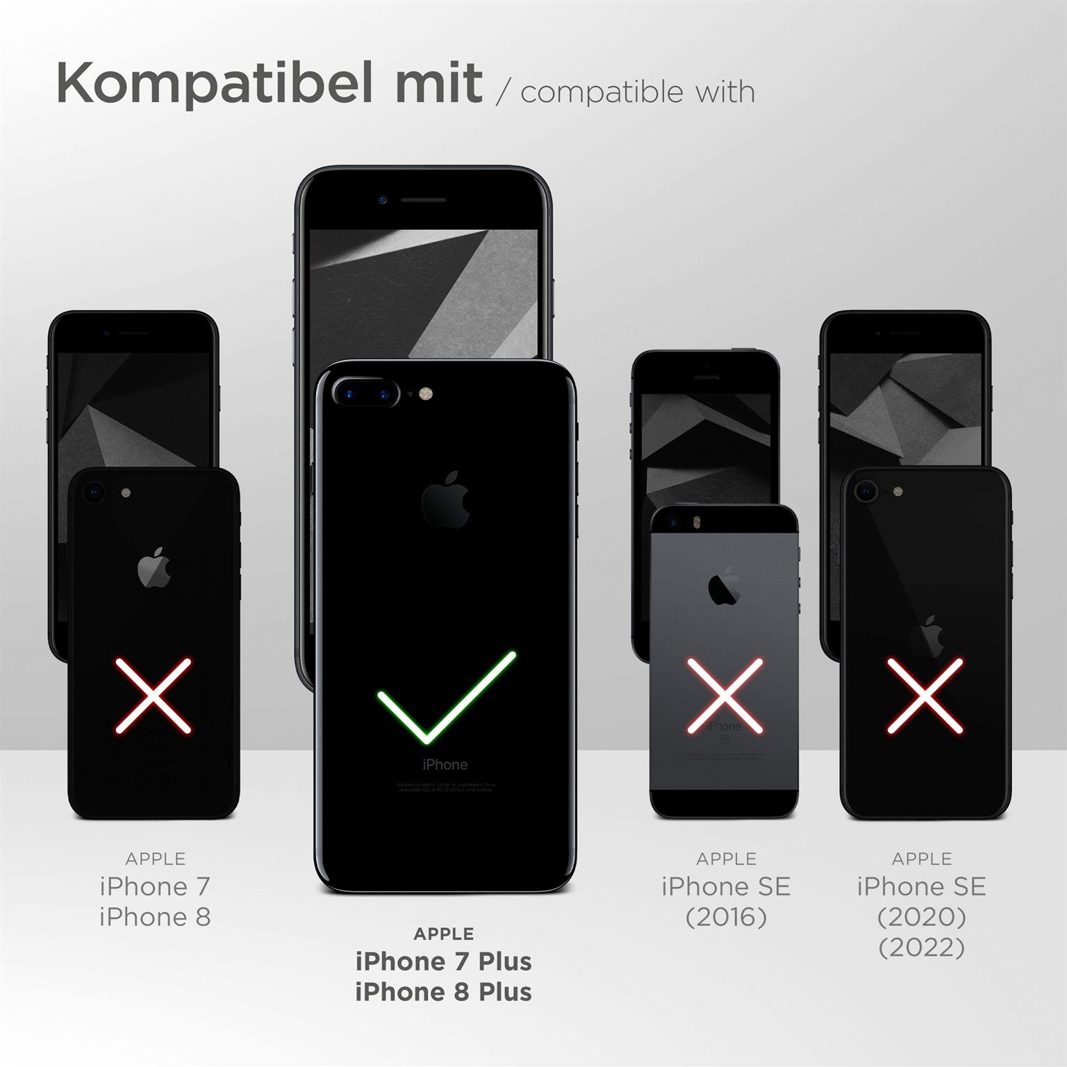 moex ShockProtect Matt für Apple iPhone 7 Plus – Panzerglas für kratzfesten Displayschutz, Anti Reflex