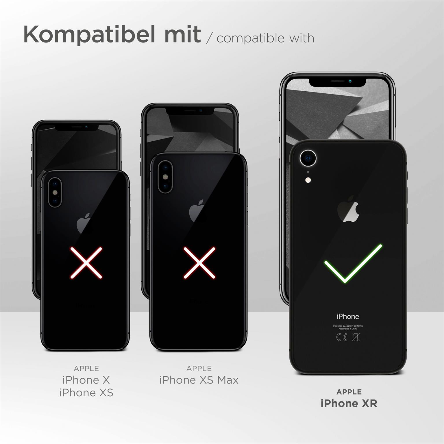 moex Double Case für Apple iPhone XR – 360 Grad Hülle aus Silikon, Rundumschutz beidseitig