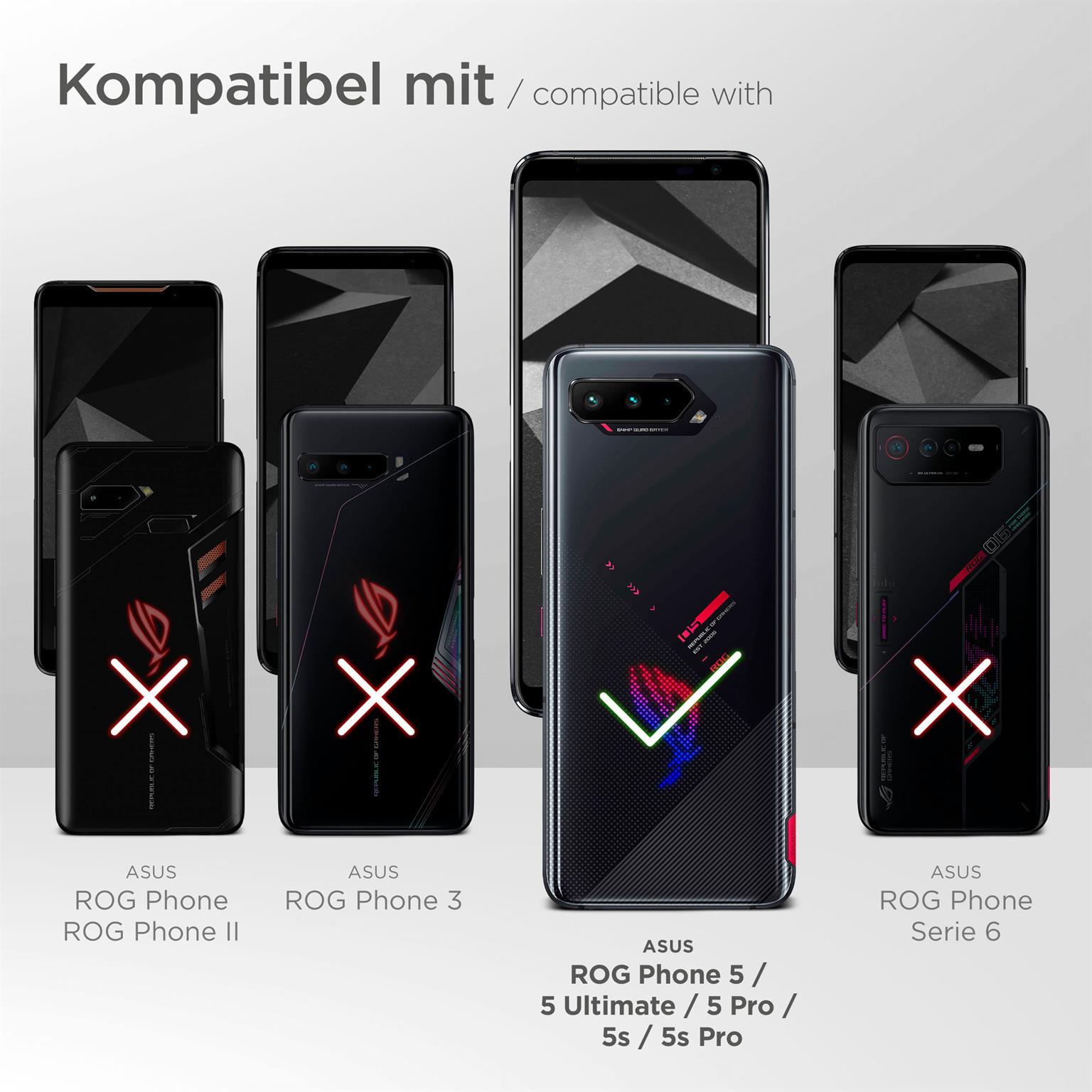 moex FlexProtect Matt für Asus ROG Phone 5 Ultimate – Anti Reflex Schutzfolie für besten Displayschutz, Matt