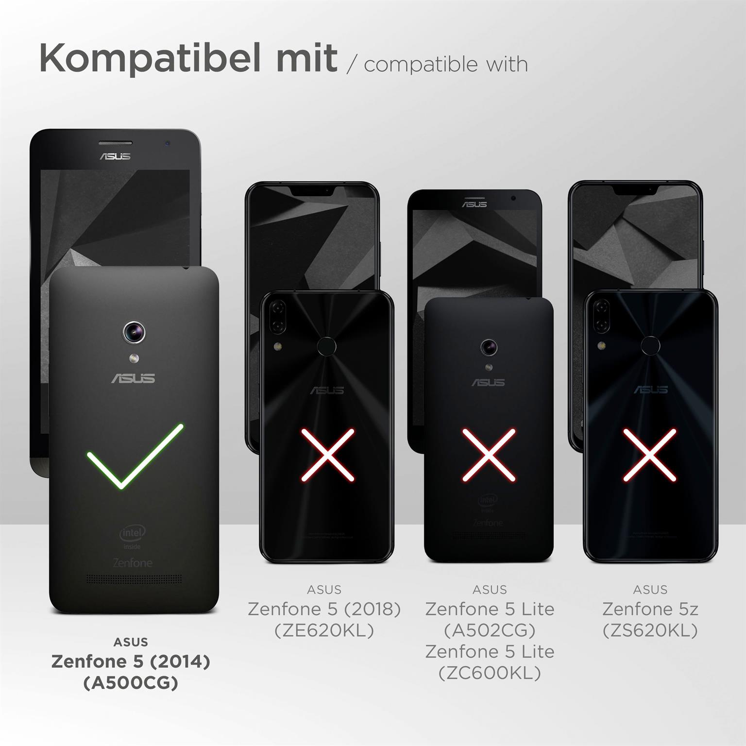 moex FlexProtect Matt für Asus Zenfone 5 (2014) – Anti Reflex Schutzfolie für besten Displayschutz, Matt