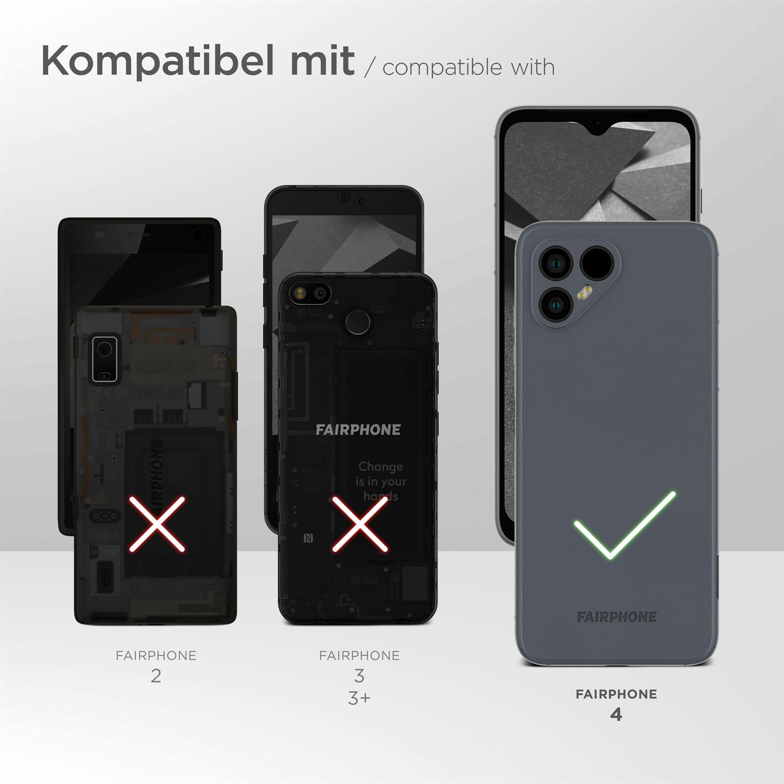 moex Snap Bag für Fairphone 4 – Handy Gürteltasche aus PU Leder, Quertasche mit Gürtel Clip