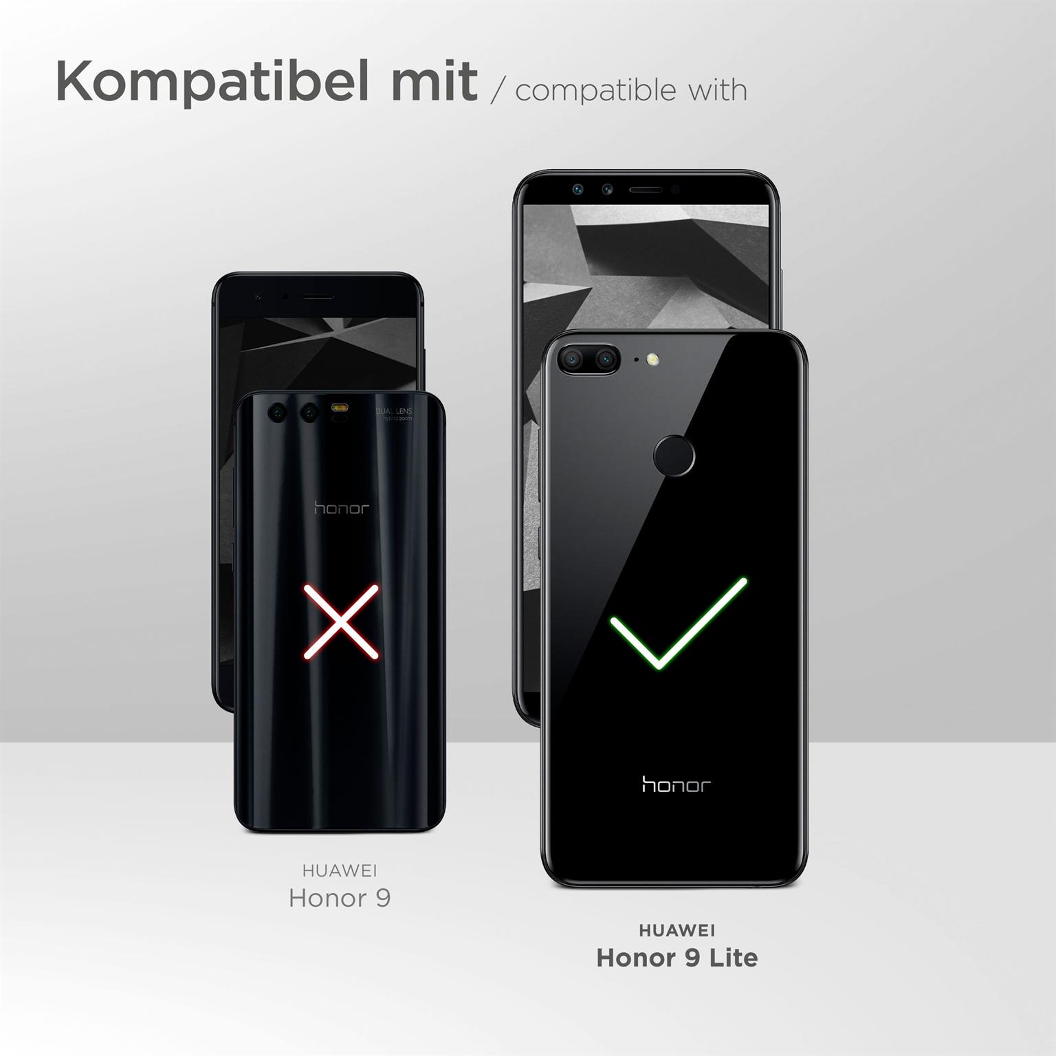 moex Plug Case für Huawei Honor 9 Lite – Handy Gürteltasche aus PU Leder mit Magnetverschluss