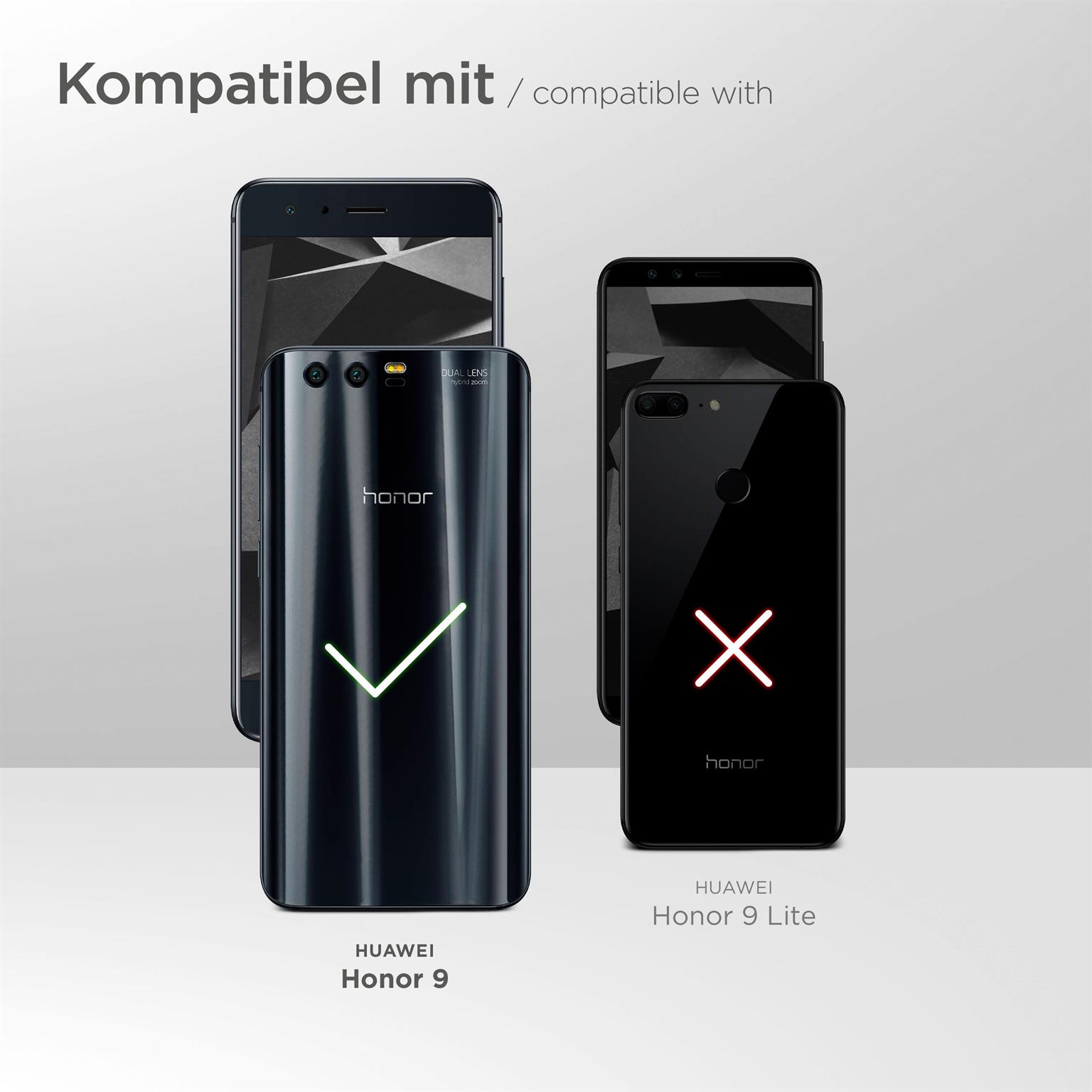 moex FlexProtect Klar für Huawei Honor 9 – Schutzfolie für unsichtbaren Displayschutz, Ultra klar