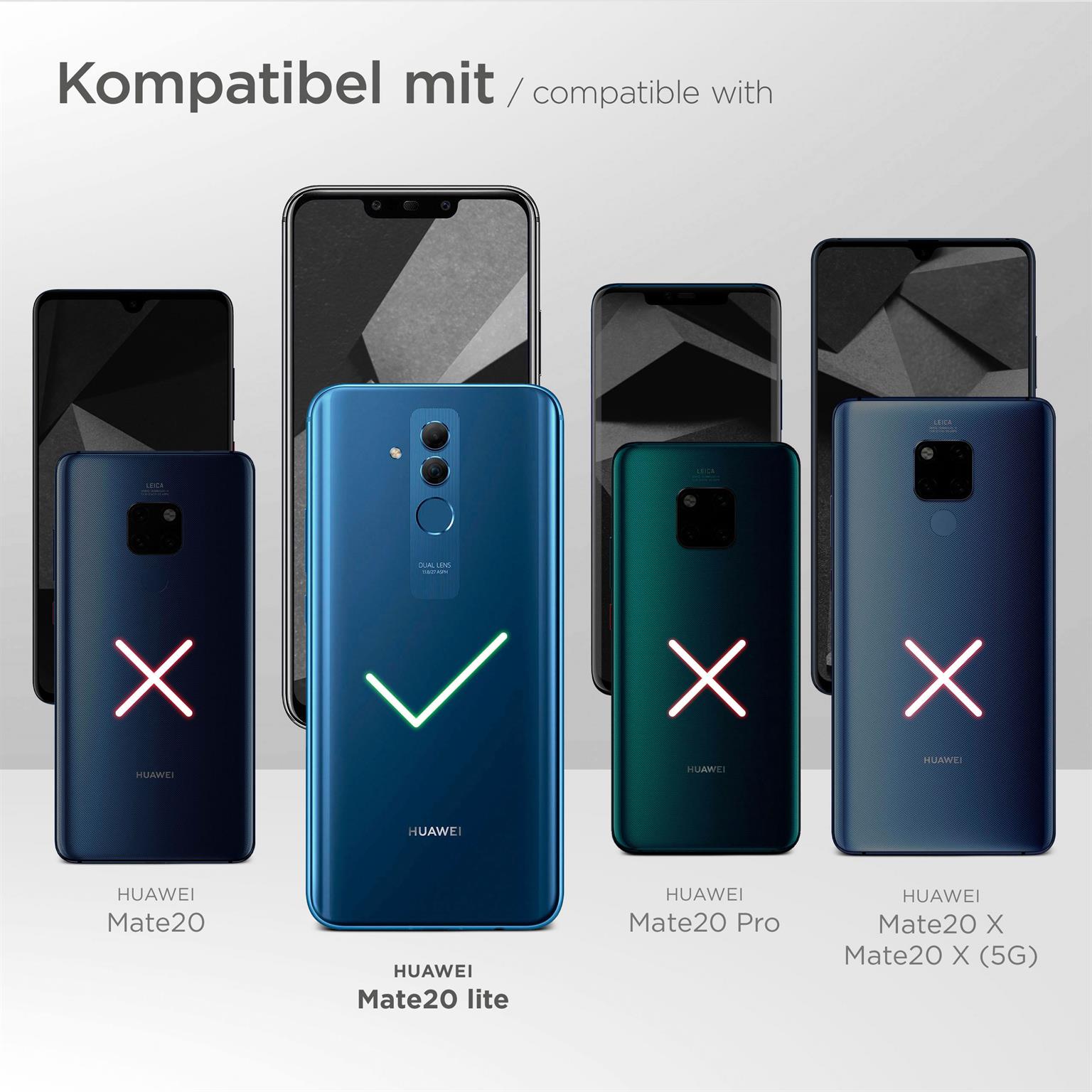 moex Void Case für Huawei Mate 20 Lite – Klappbare 360 Grad Schutzhülle, Hochglanz Klavierlack Optik