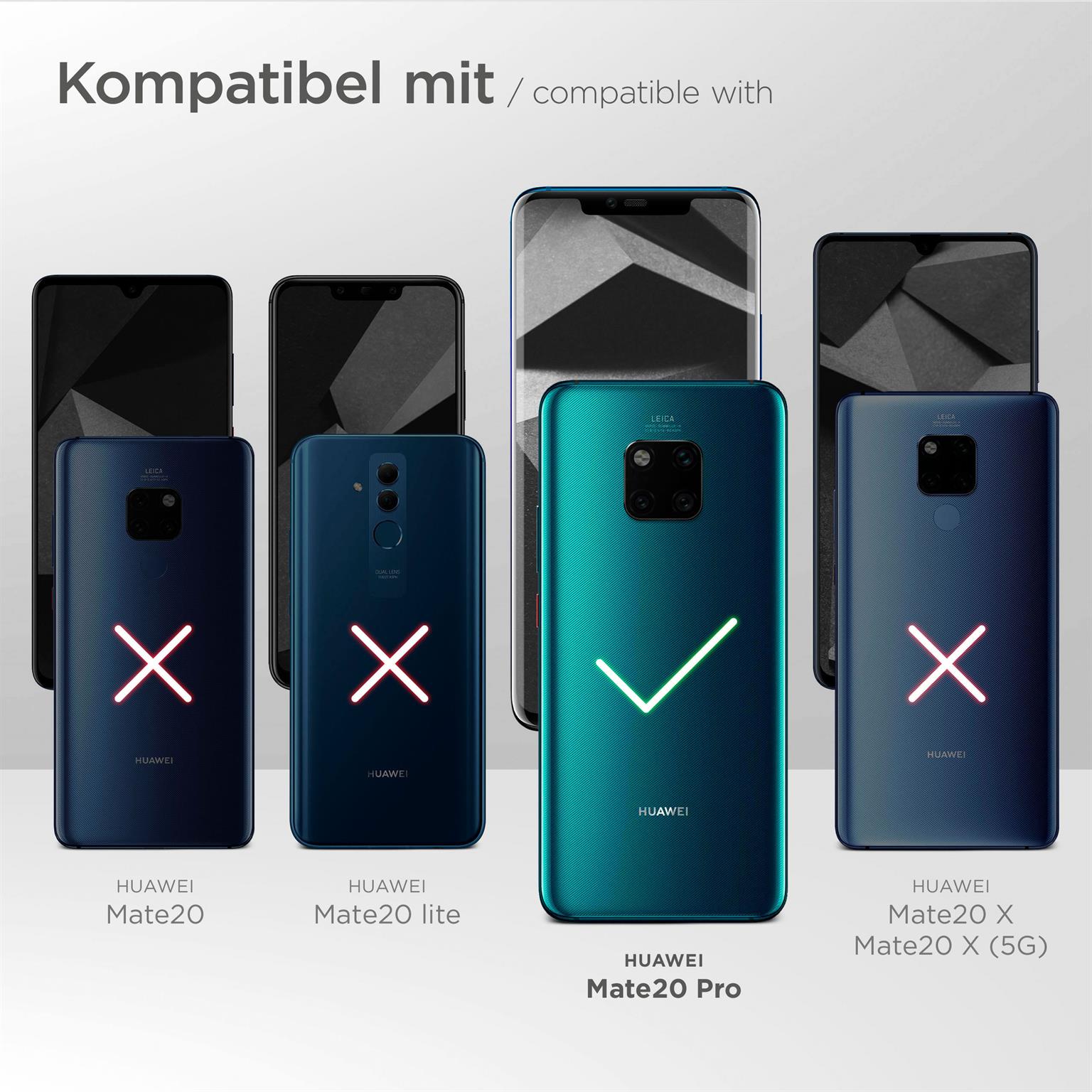 moex Double Case für Huawei Mate 20 Pro – 360 Grad Hülle aus Silikon, Rundumschutz beidseitig