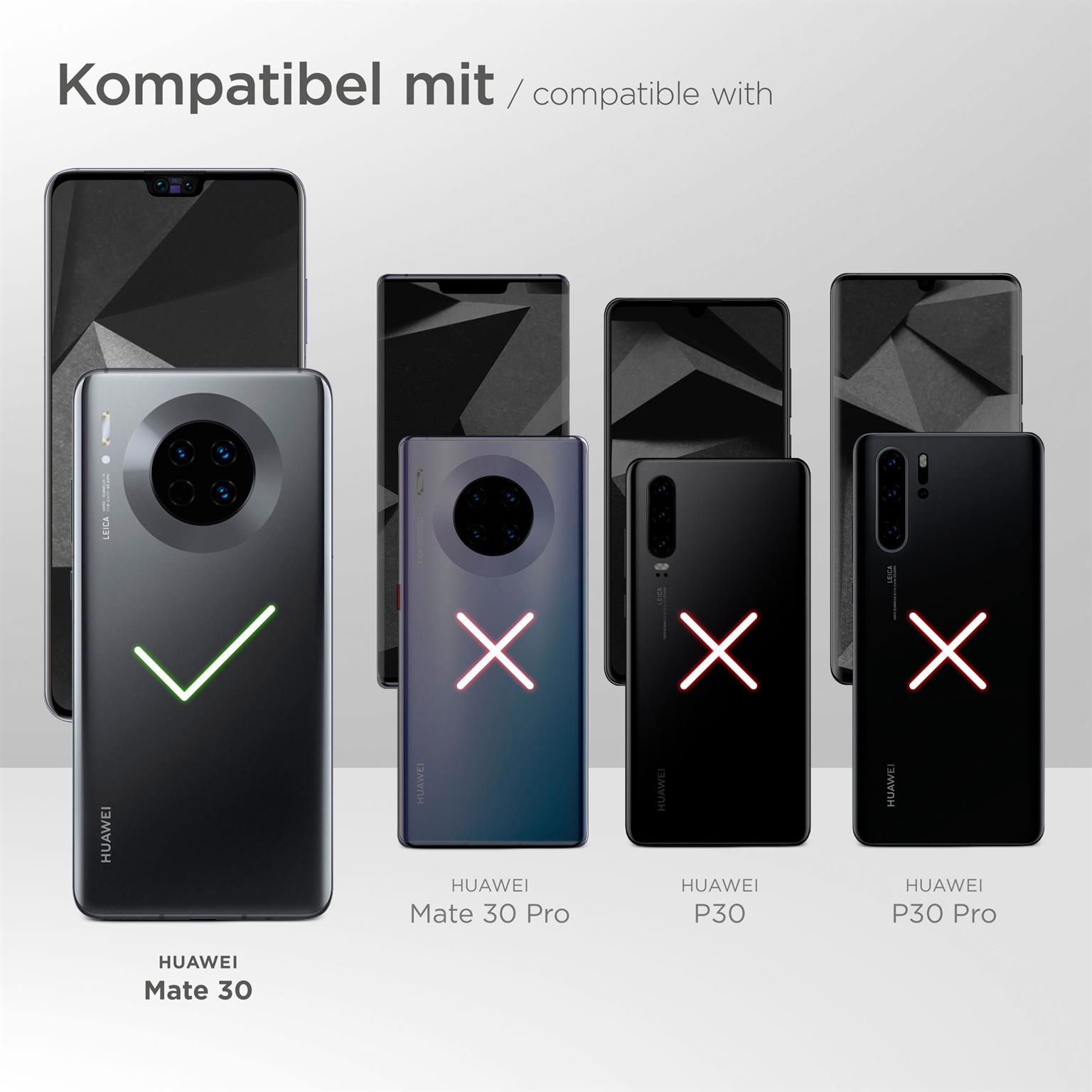 moex FlexProtect Klar für Huawei Mate 30 – Schutzfolie für unsichtbaren Displayschutz, Ultra klar