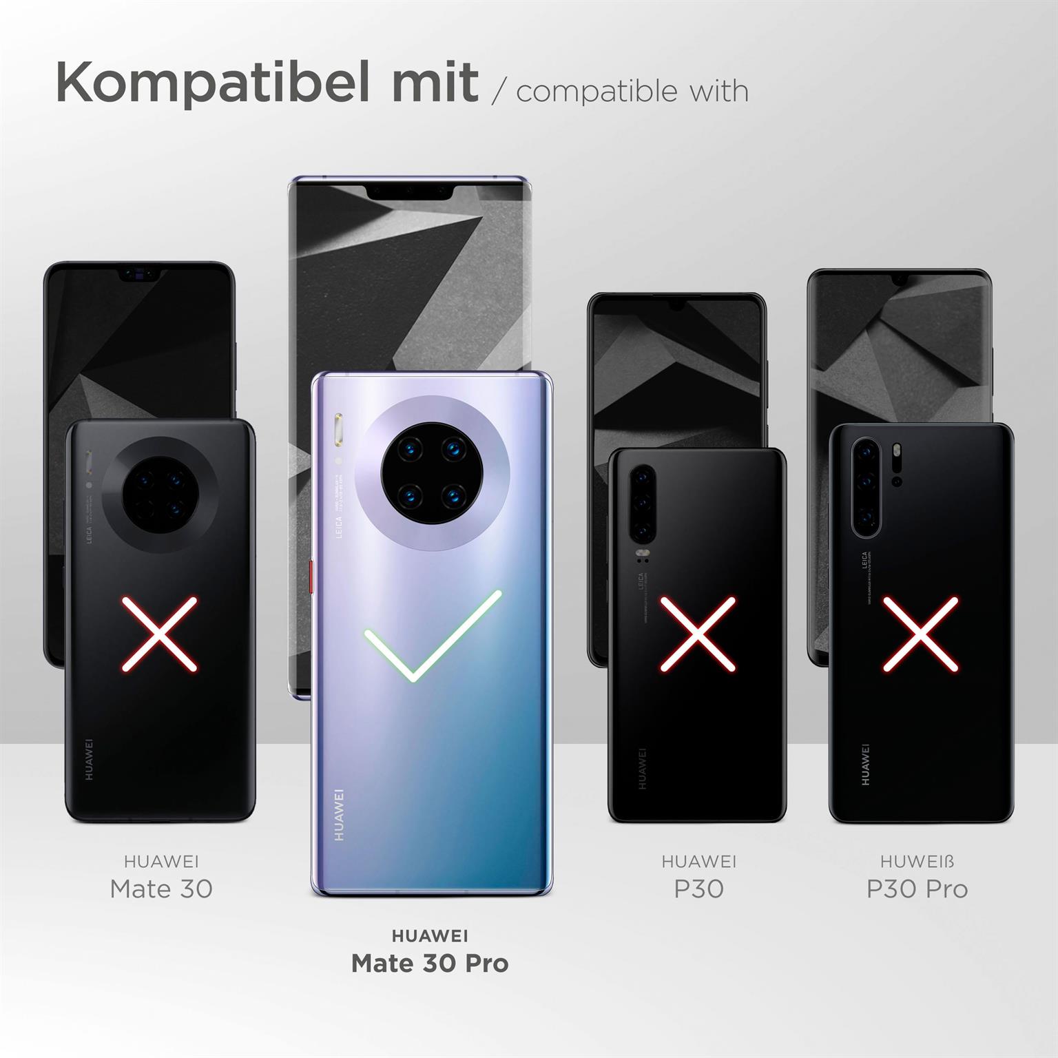moex FlexProtect Klar für Huawei Mate 30 Pro – Schutzfolie für unsichtbaren Displayschutz, Ultra klar