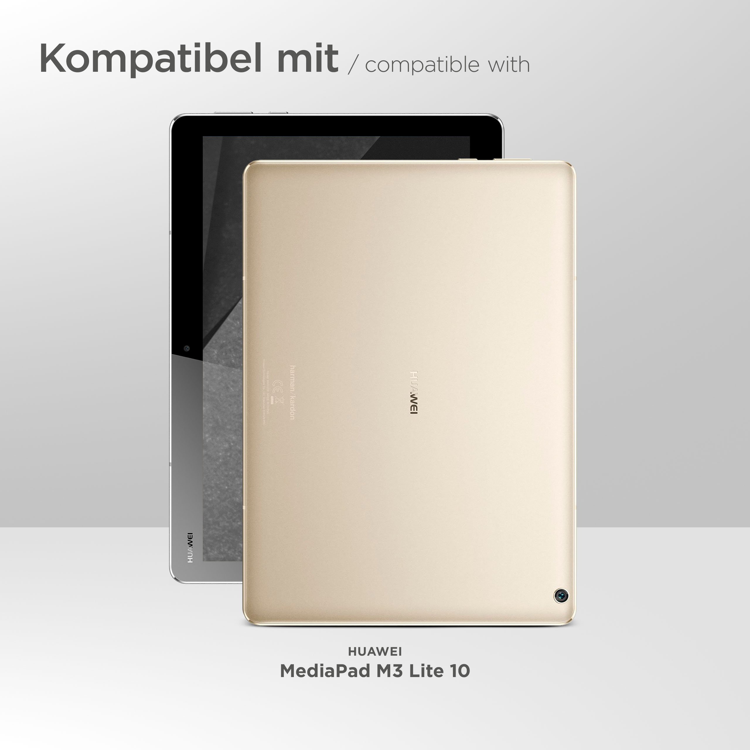 moex FlexProtect Klar für Huawei MediaPad M3 Lite 10 – Schutzfolie für zusätzlichen Displayschutz, Ultra klar