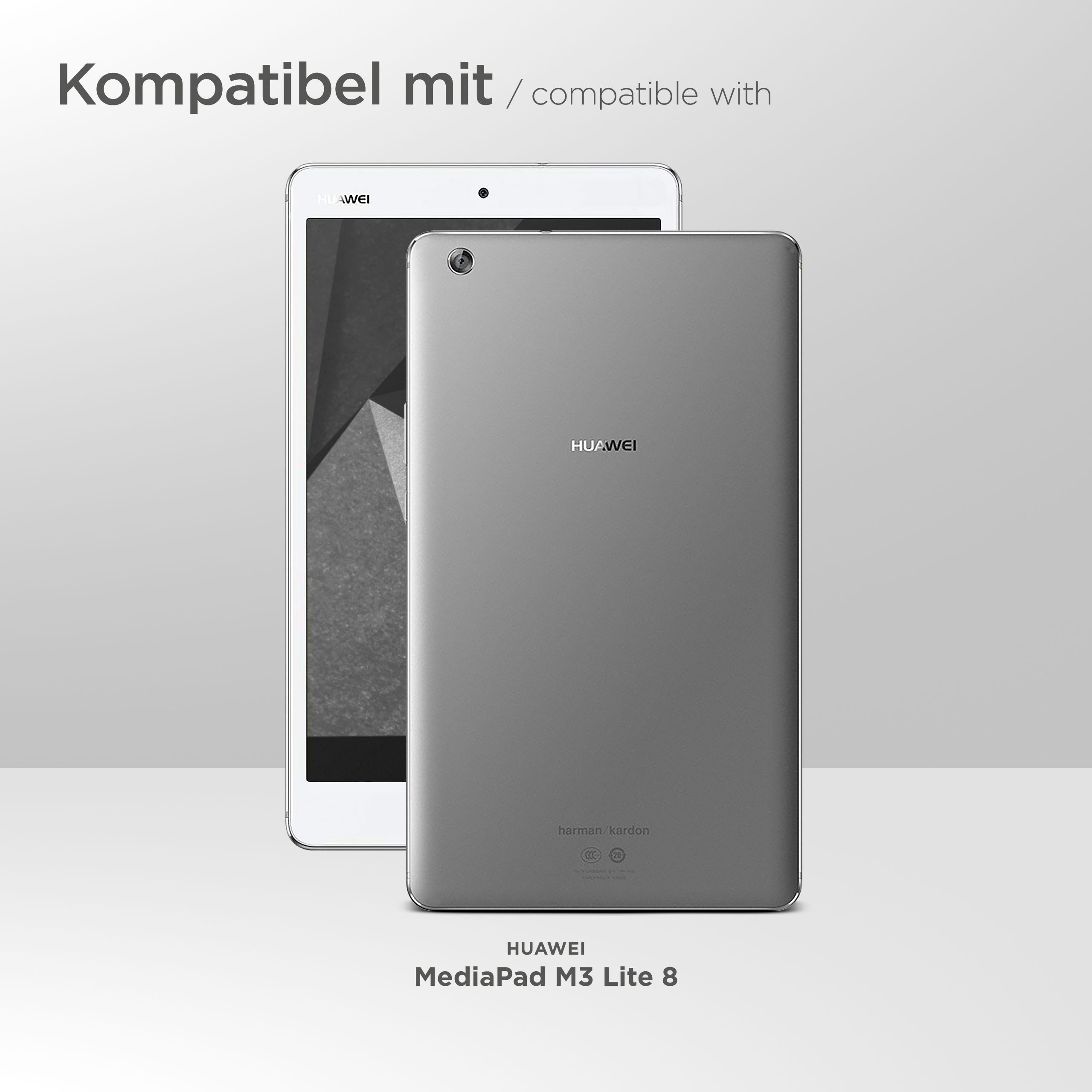 moex FlexProtect Klar für Huawei MediaPad M3 Lite 8 – Schutzfolie für zusätzlichen Displayschutz, Ultra klar