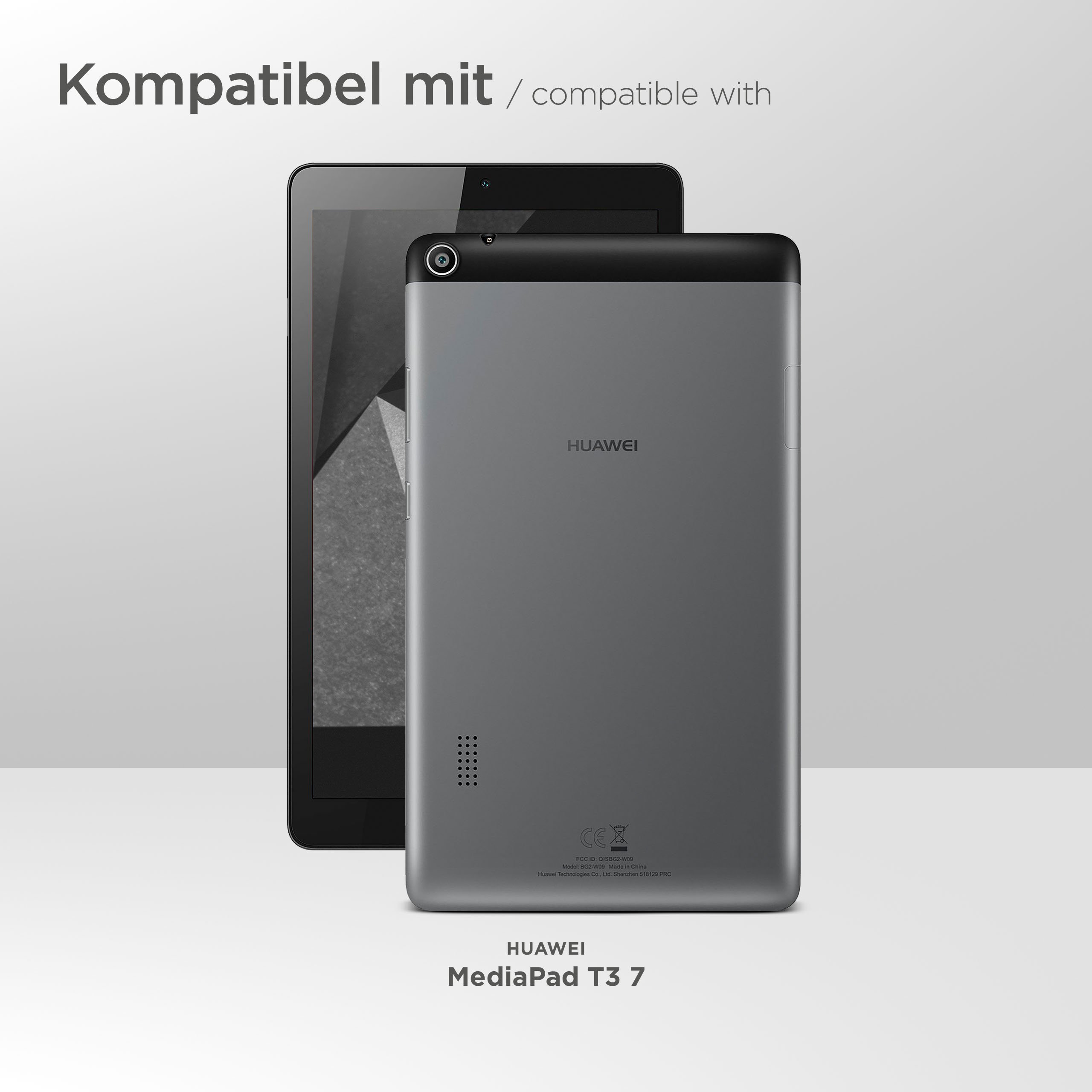 moex FlexProtect Klar für Huawei MediaPad T3 7 – Schutzfolie für zusätzlichen Displayschutz, Ultra klar