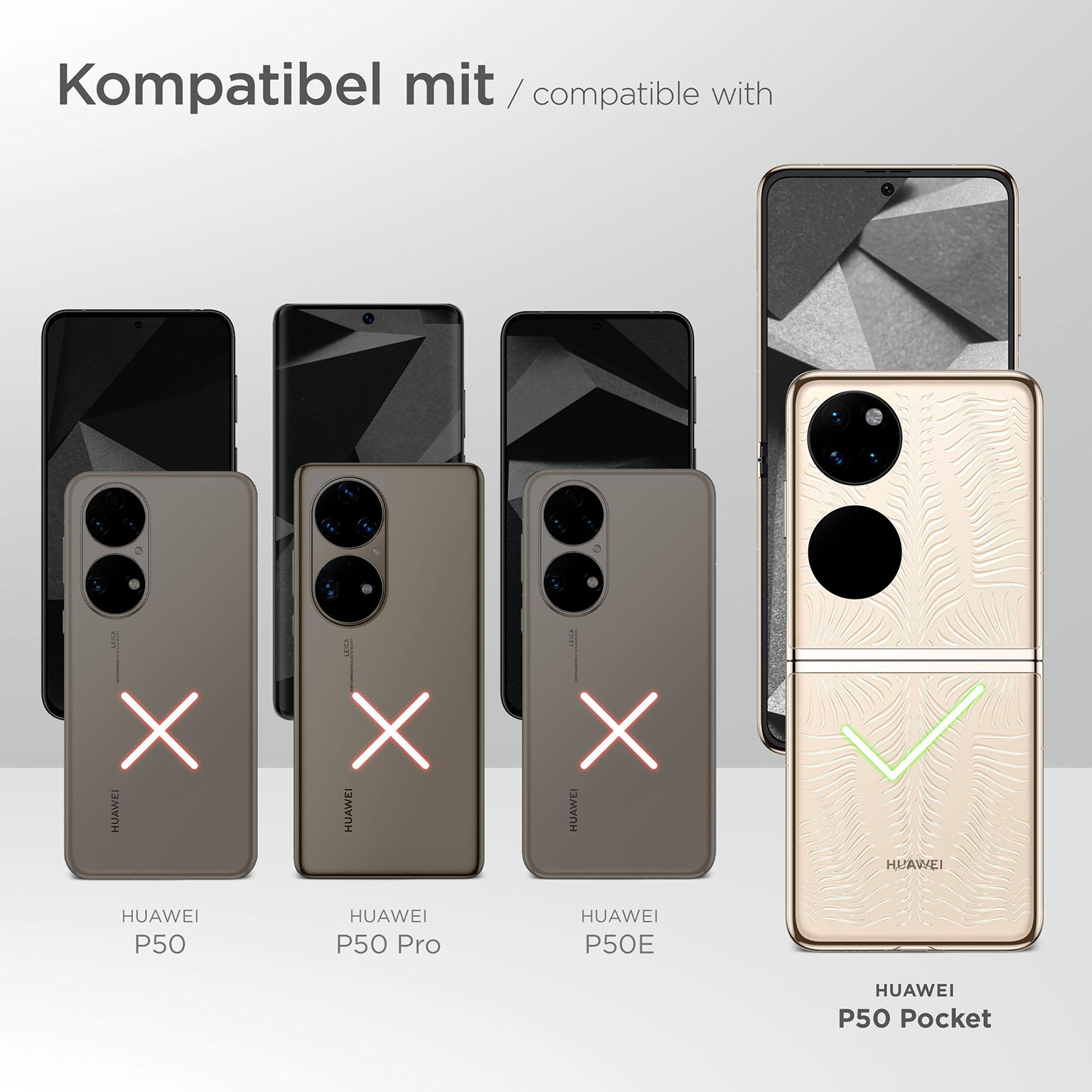 moex Agility Case für Huawei P50 Pocket – Handy Gürteltasche aus Nylon mit Karabiner und Gürtelschlaufe