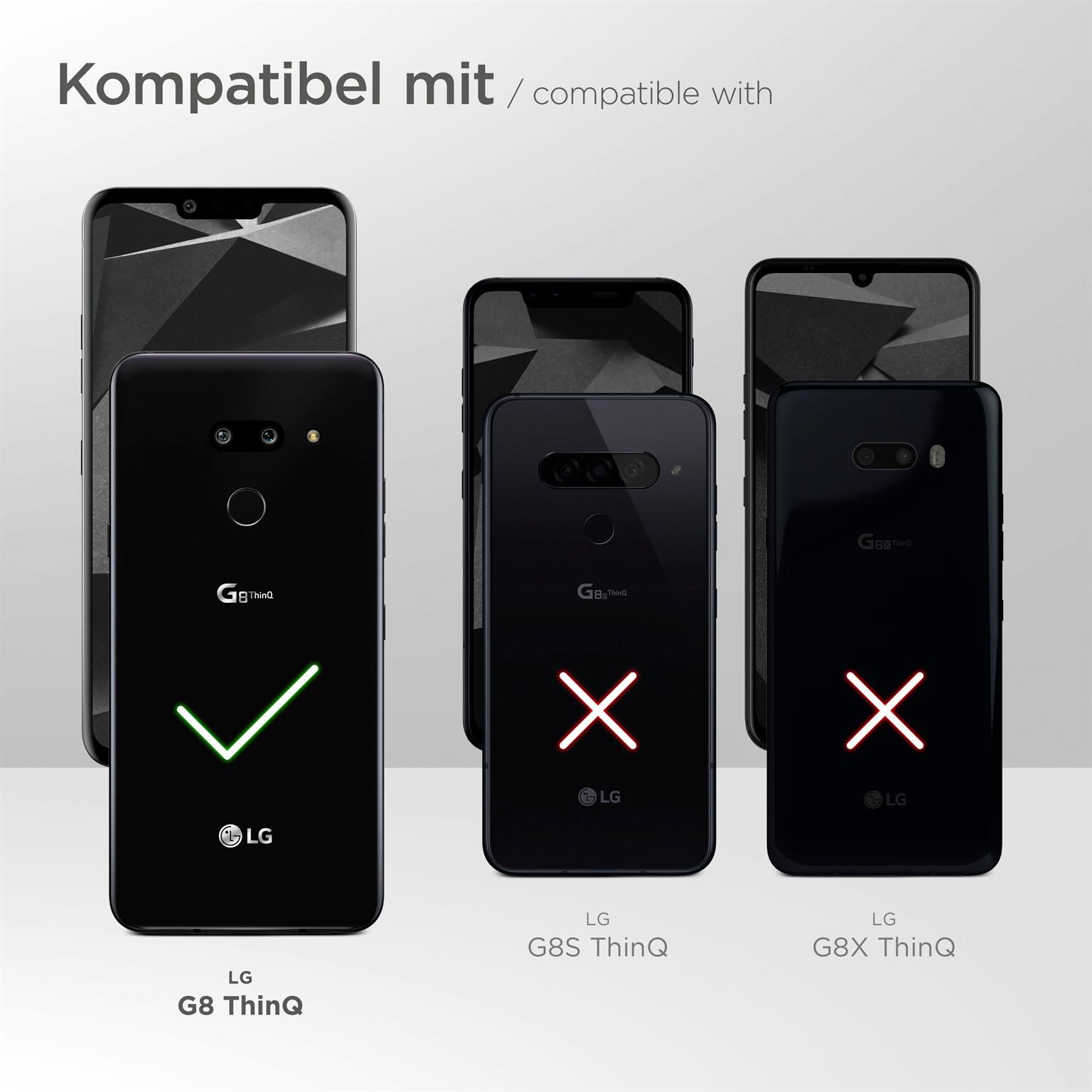 moex CitySling für LG G8 ThinQ – Handytasche zum Umhängen mit Touch-Fenster, PU-Leder