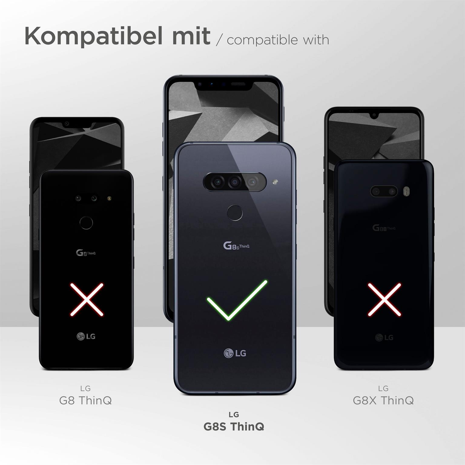 moex FlexProtect Klar für LG G8s ThinQ – Schutzfolie für unsichtbaren Displayschutz, Ultra klar