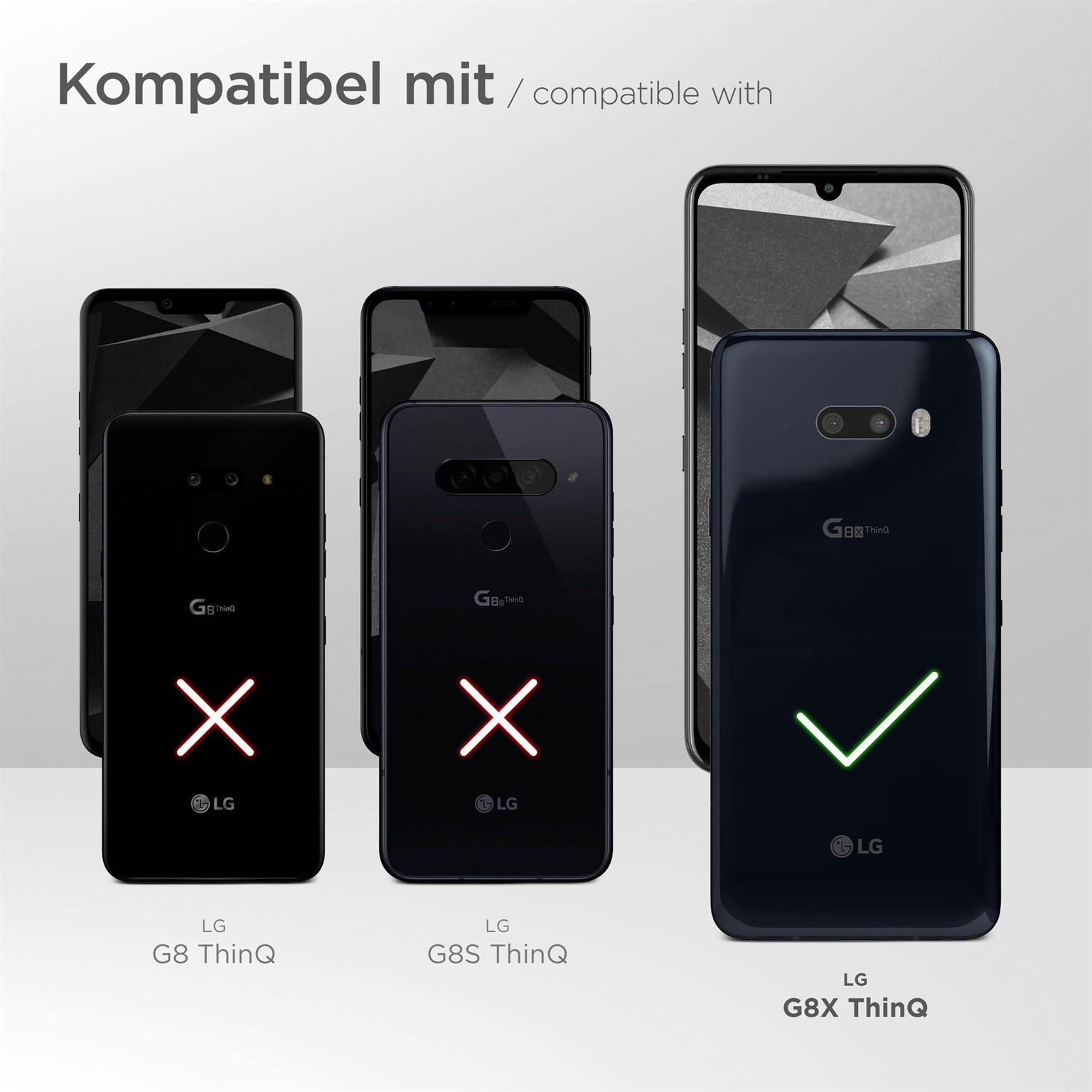 moex FlexProtect Klar für LG G8X ThinQ – Schutzfolie für unsichtbaren Displayschutz, Ultra klar