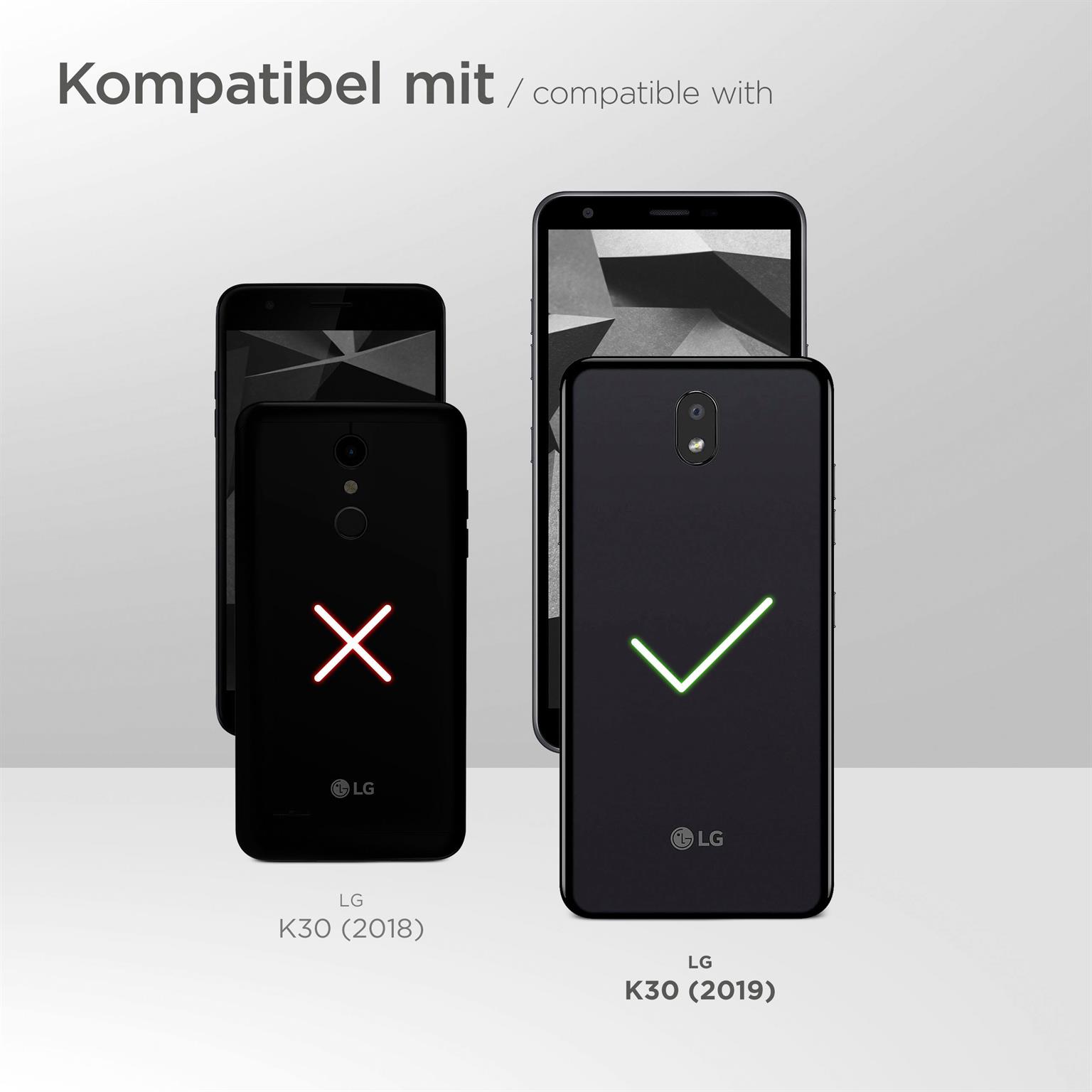 moex Plug Case für LG K30 (2019) – Handy Gürteltasche aus PU Leder mit Magnetverschluss