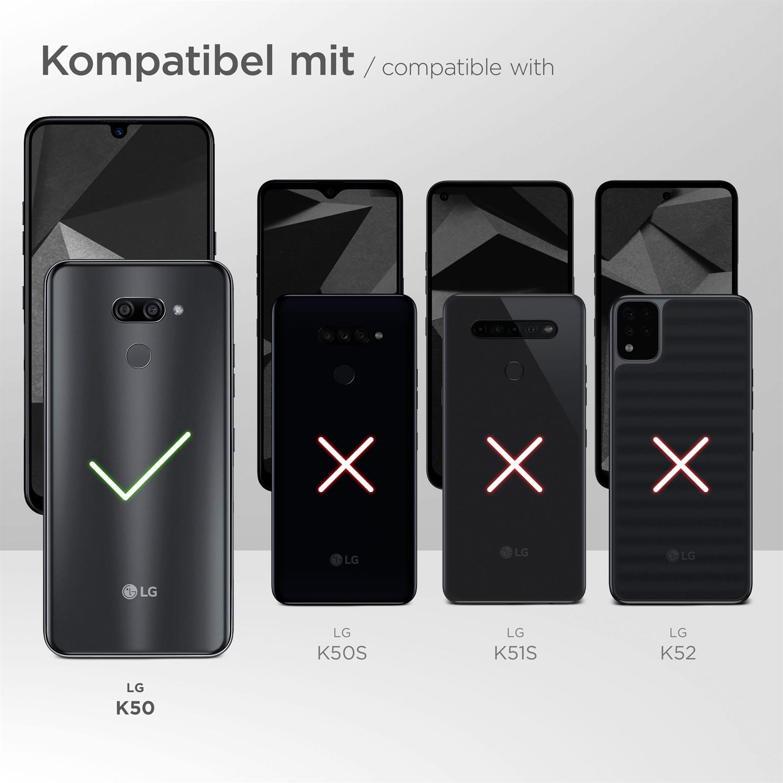 moex FlexProtect Matt für LG K50 – Anti Reflex Schutzfolie für besten Displayschutz, Matt