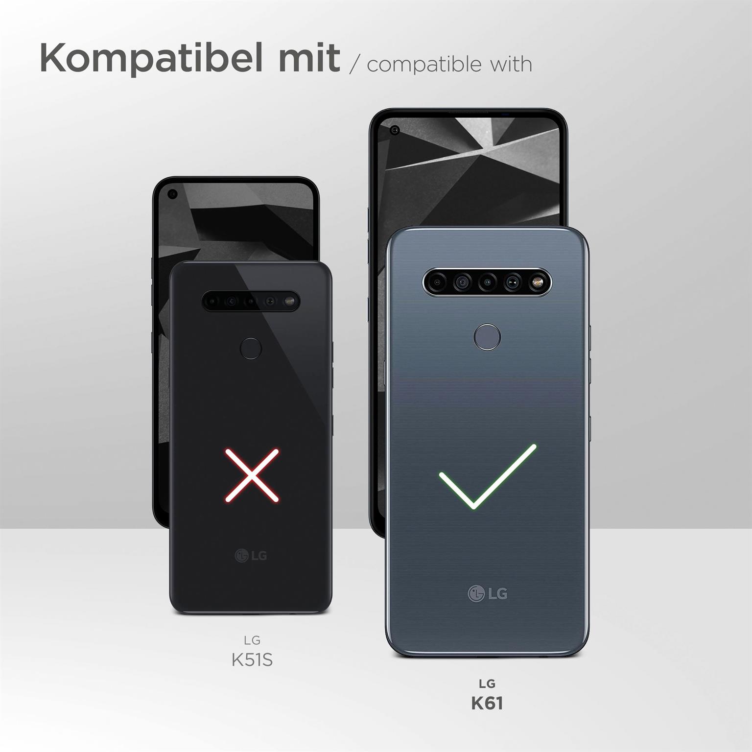 moex CitySling für LG K61 – Handytasche zum Umhängen mit Touch-Fenster, PU-Leder