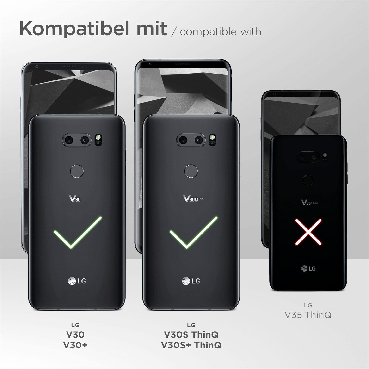moex CitySling für LG V30 – Handytasche zum Umhängen mit Touch-Fenster, PU-Leder