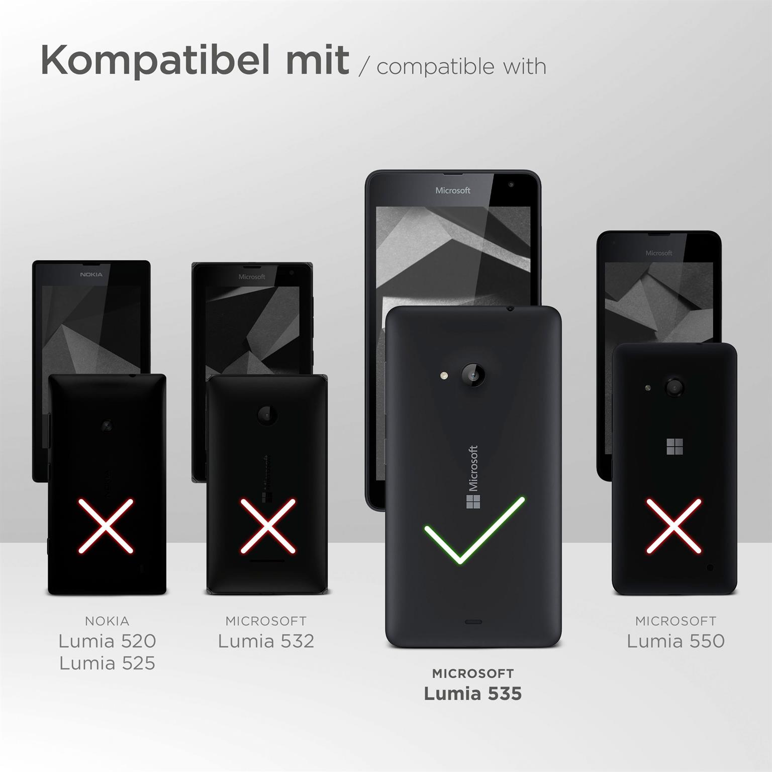 moex Pull Case für Microsoft Lumia 535 – Handyhülle zum Einstecken mit Ausziehhilfe