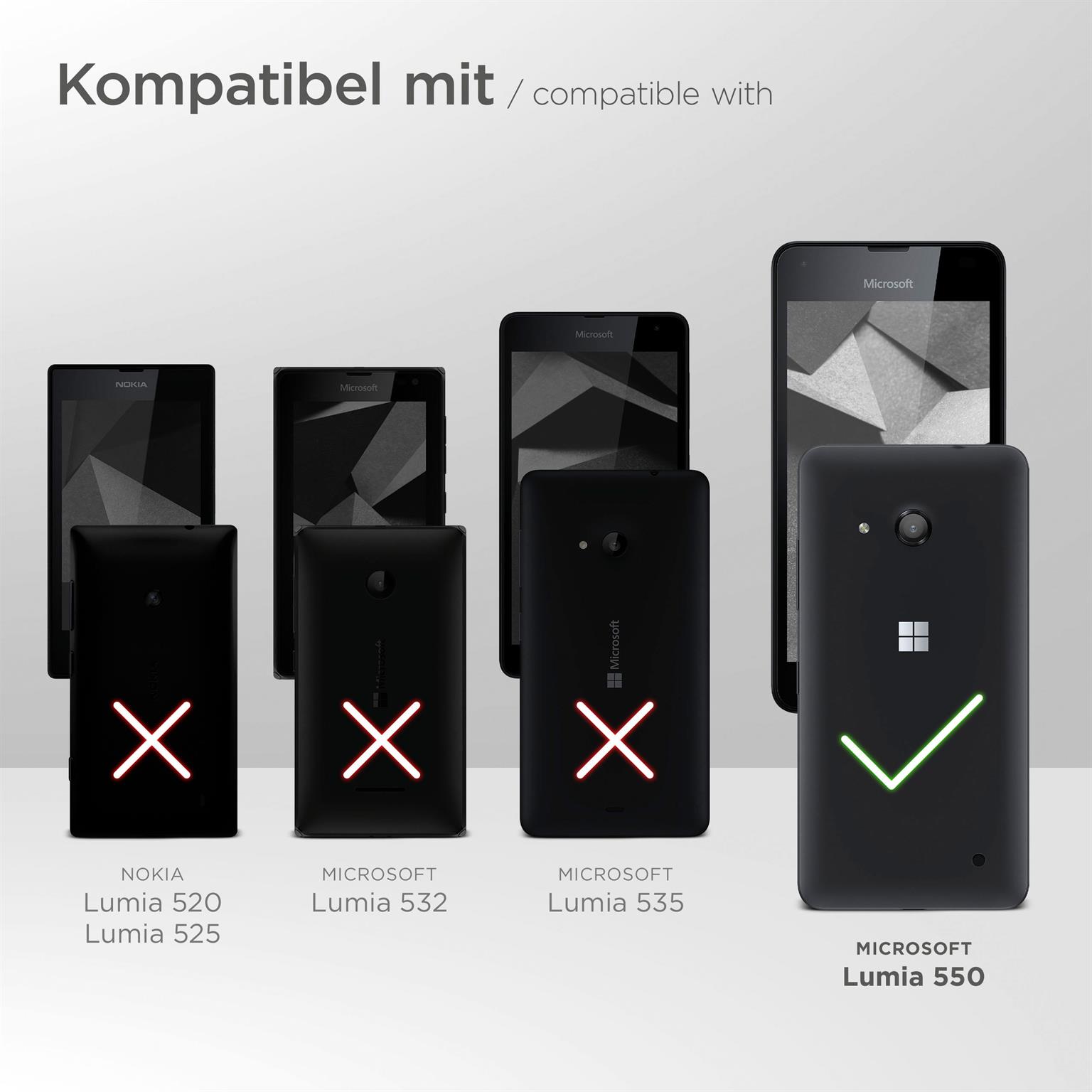 ONEFLOW Zeal Case für Microsoft Lumia 550 – Handy Gürteltasche aus PU Leder mit Kartenfächern