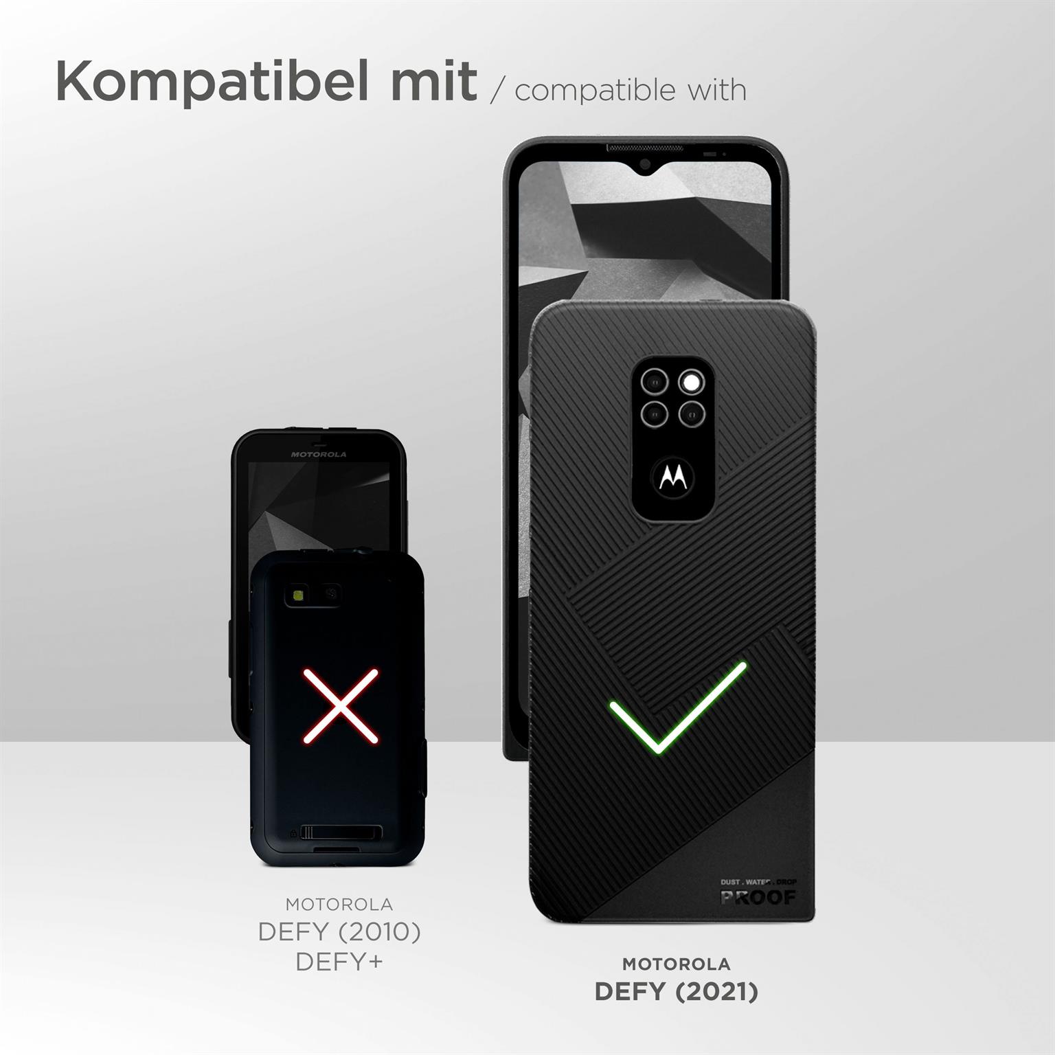 moex Dex Case für Motorola Defy (2021) – Handytasche mit abnehmbarem Schultergurt und Gürtelschlaufe