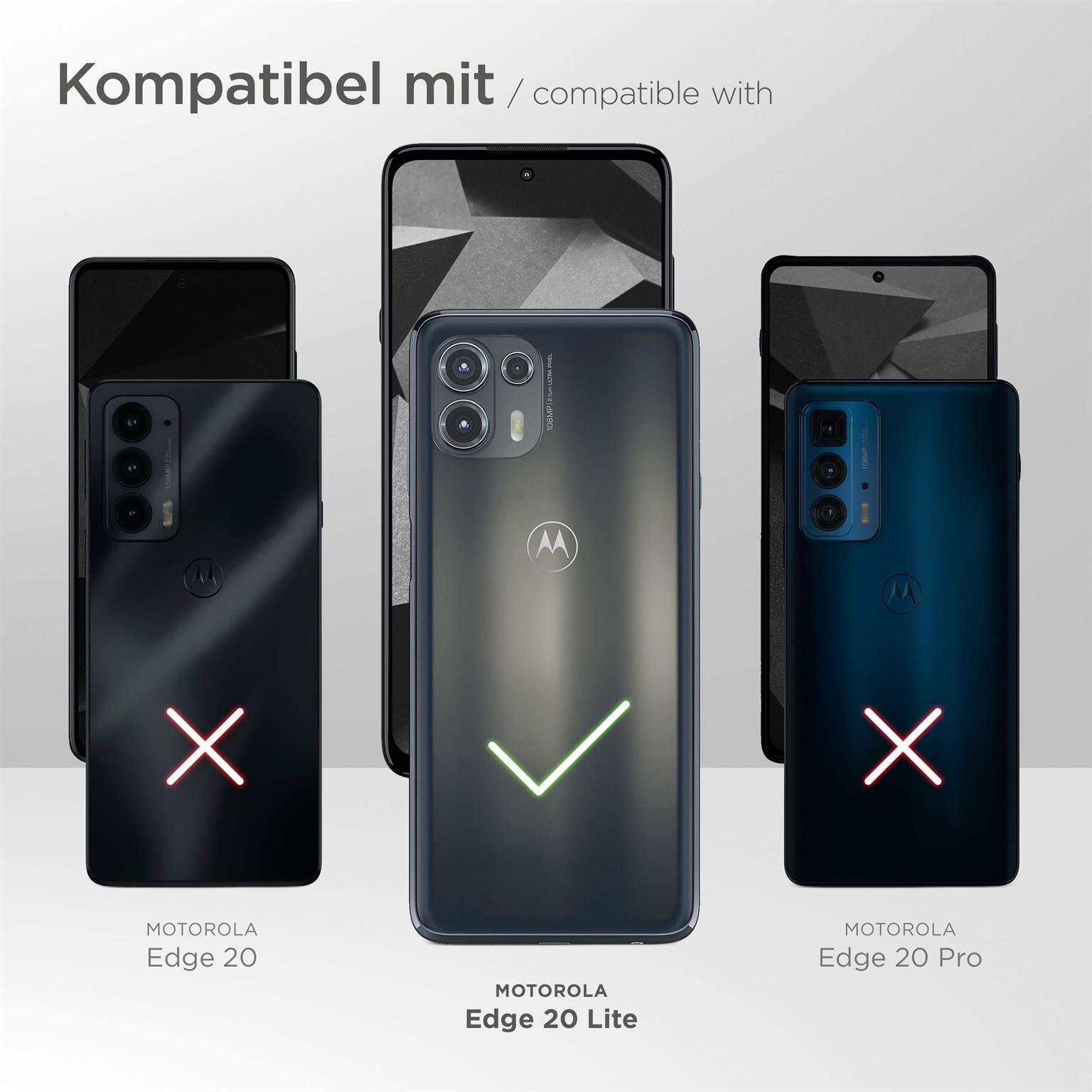 moex FlexProtect Klar für Motorola Edge 20 Lite – Schutzfolie für unsichtbaren Displayschutz, Ultra klar