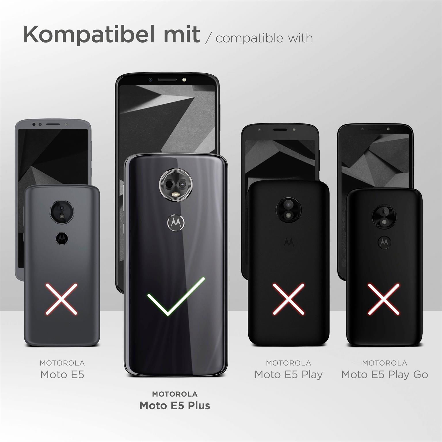 moex CitySling für Motorola Moto E5 Plus – Handytasche zum Umhängen mit Touch-Fenster, PU-Leder