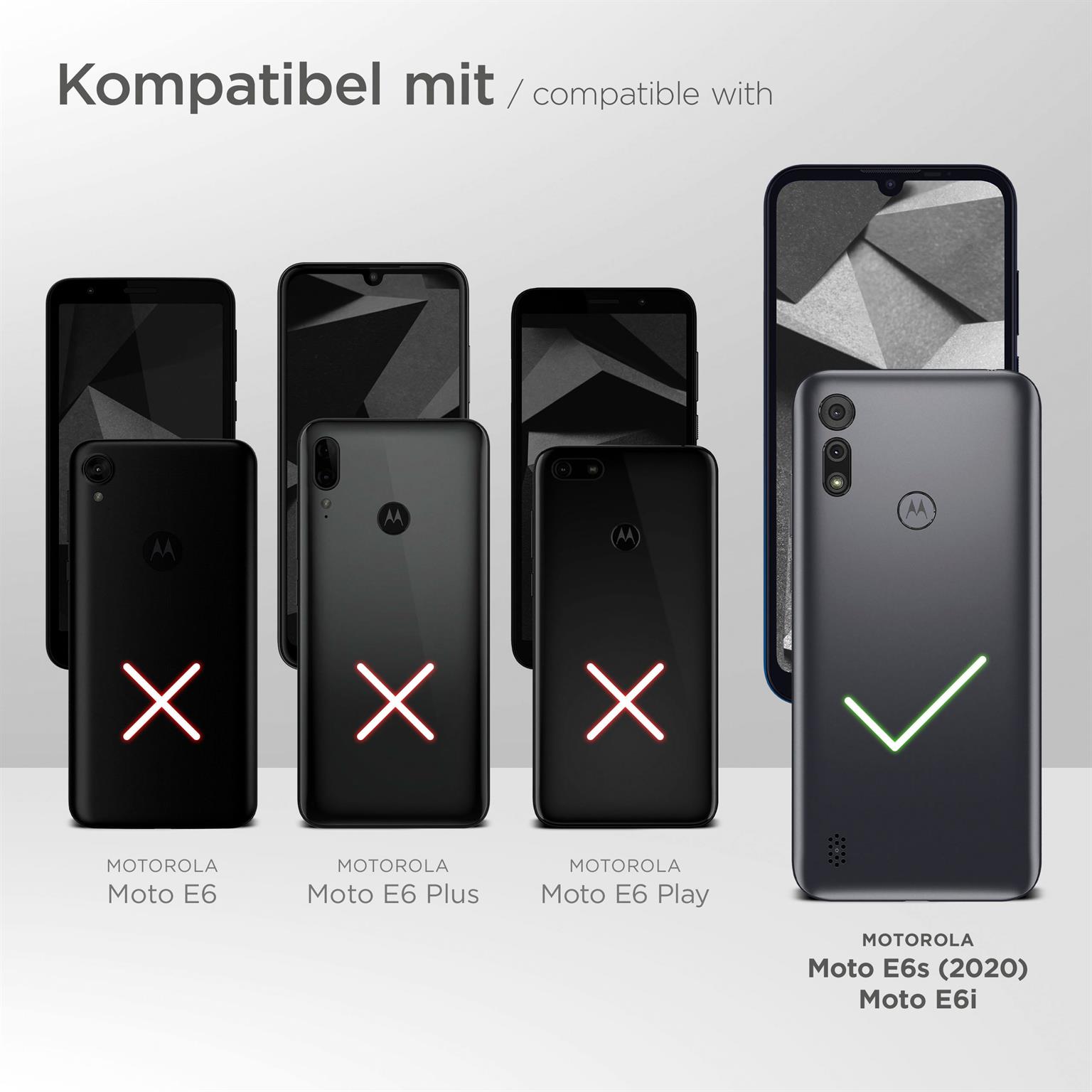 moex ShockProtect Klar für Motorola Moto E6s (2020) – Panzerglas für kratzfesten Displayschutz, Ultra klar