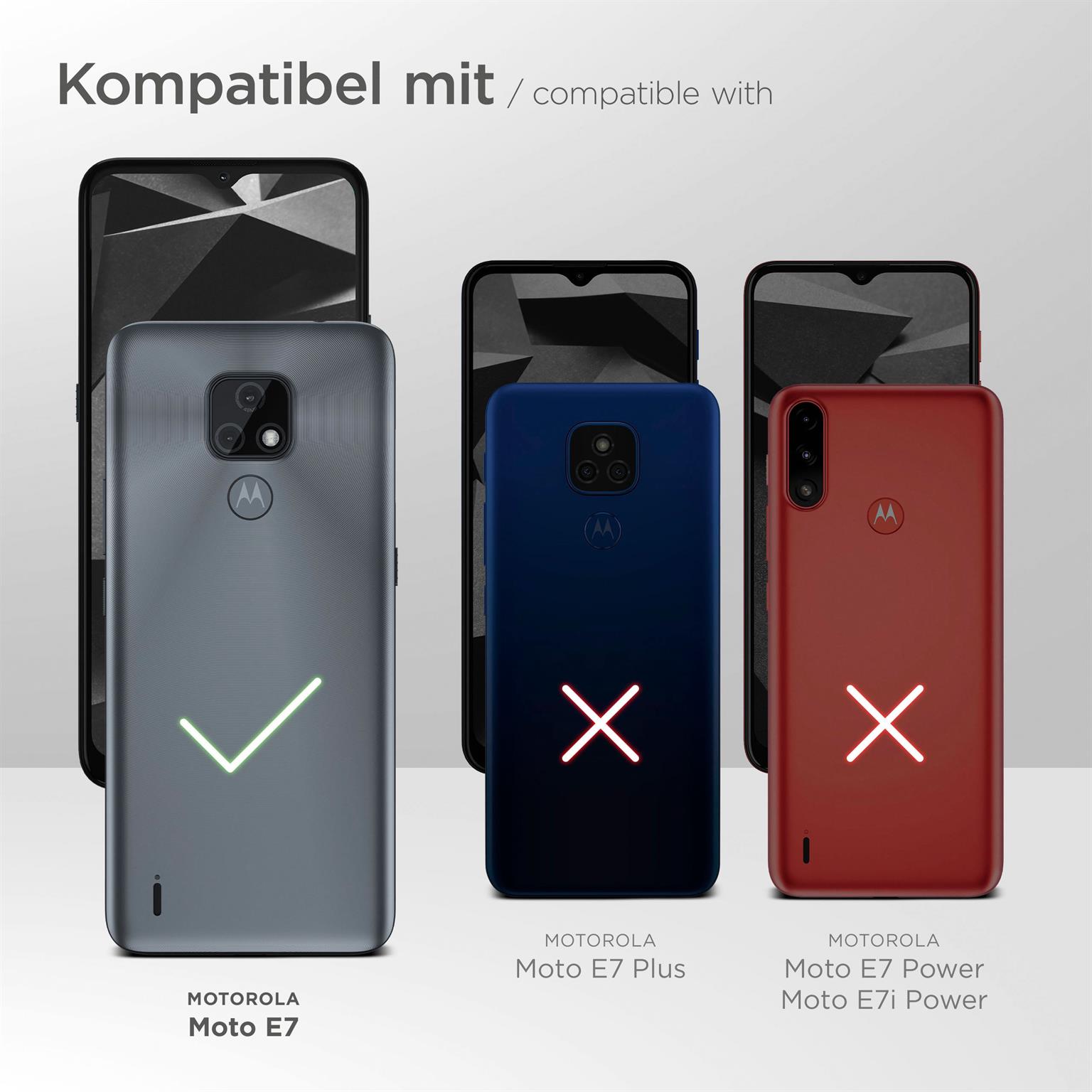 moex Aero Case für Motorola Moto E7 – Durchsichtige Hülle aus Silikon, Ultra Slim Handyhülle