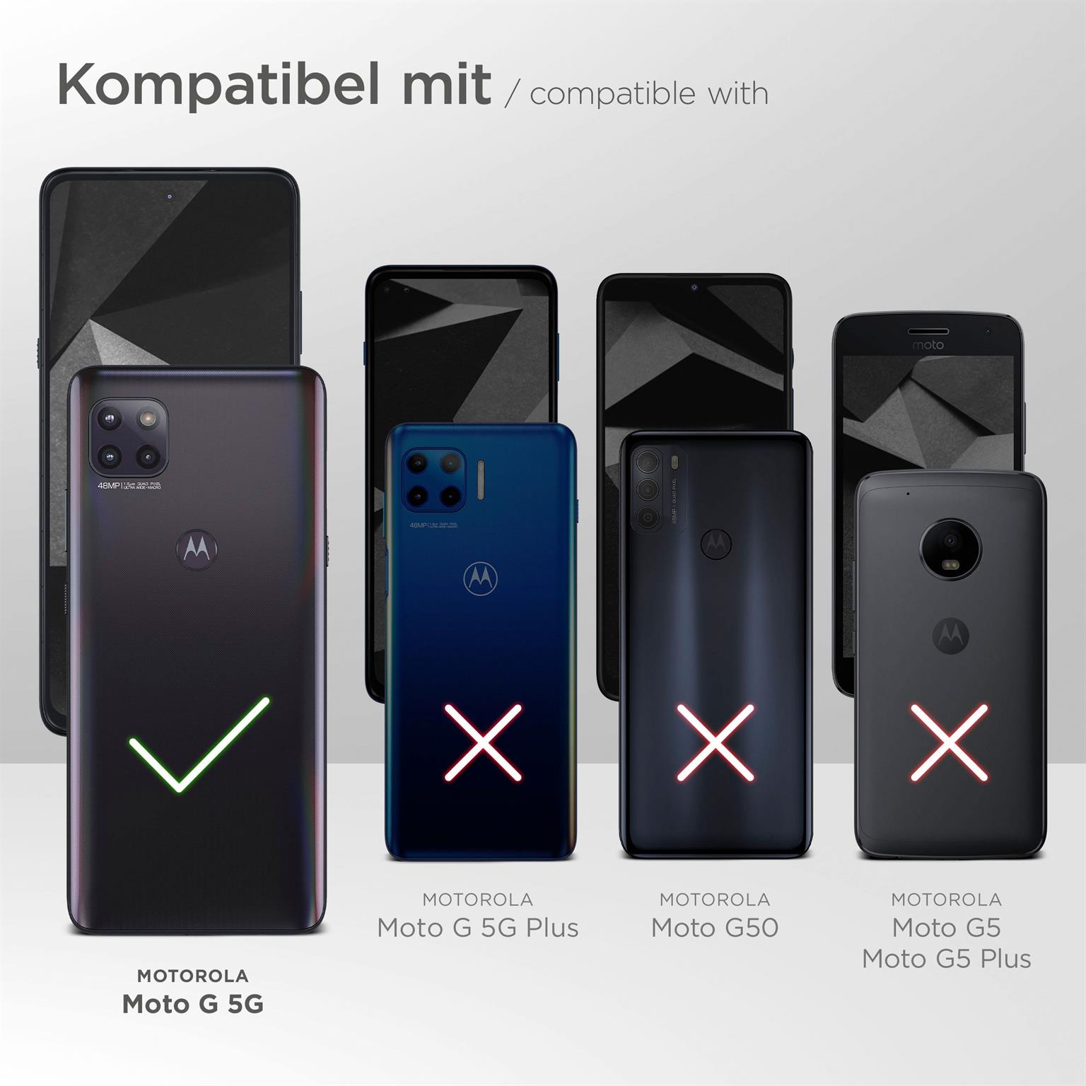 moex Aero Case für Motorola Moto G 5G – Durchsichtige Hülle aus Silikon, Ultra Slim Handyhülle