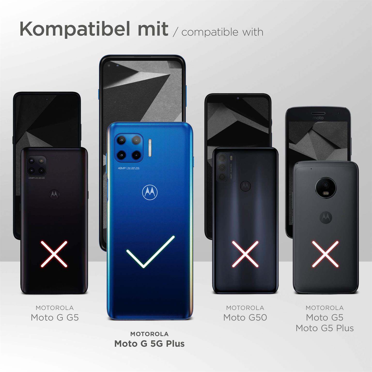 moex Agility Case für Motorola Moto G 5G Plus – Handy Gürteltasche aus Nylon mit Karabiner und Gürtelschlaufe
