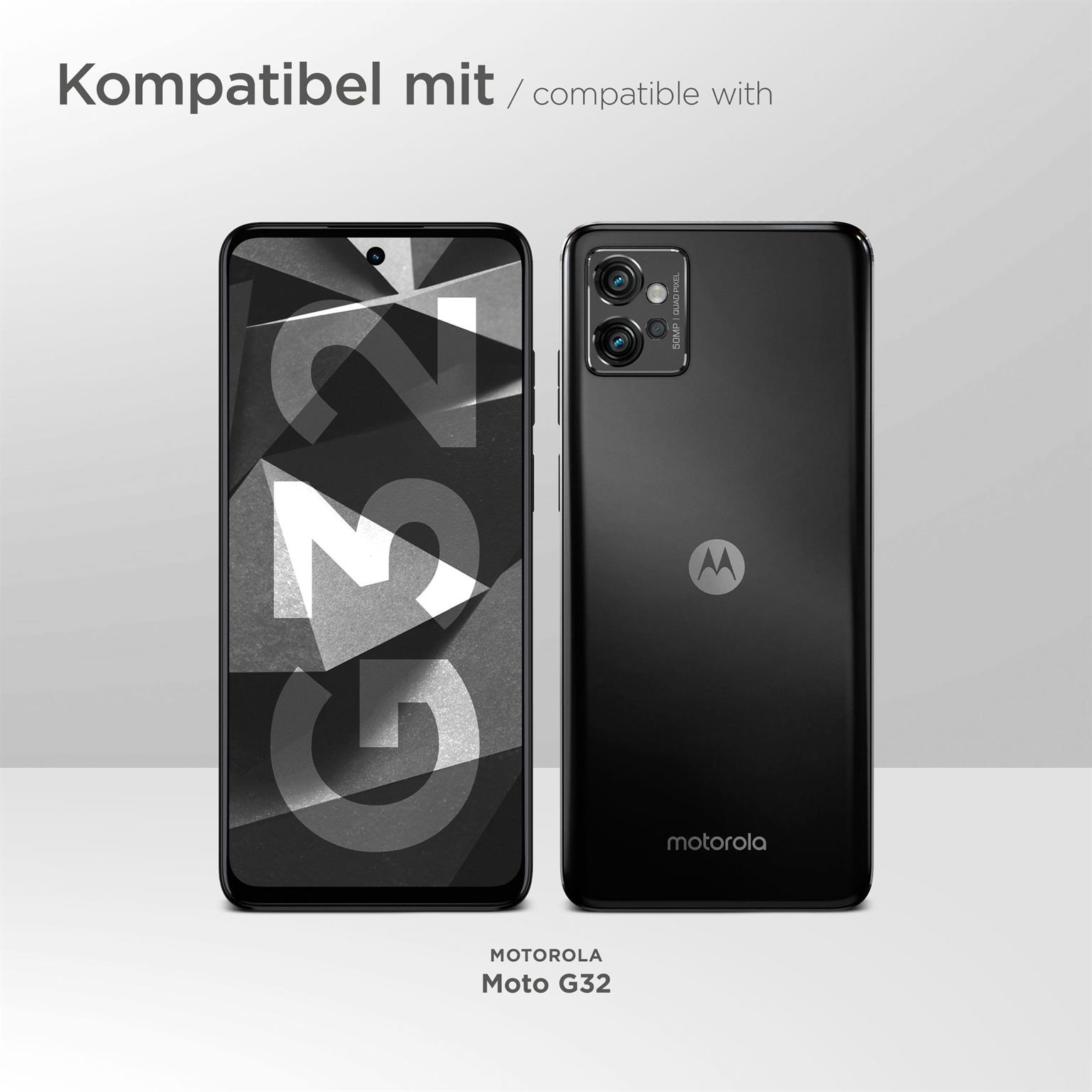 moex Fitness Case für Motorola Moto G32 – Handy Armband aus Neopren zum Joggen, Sport Handytasche – Schwarz