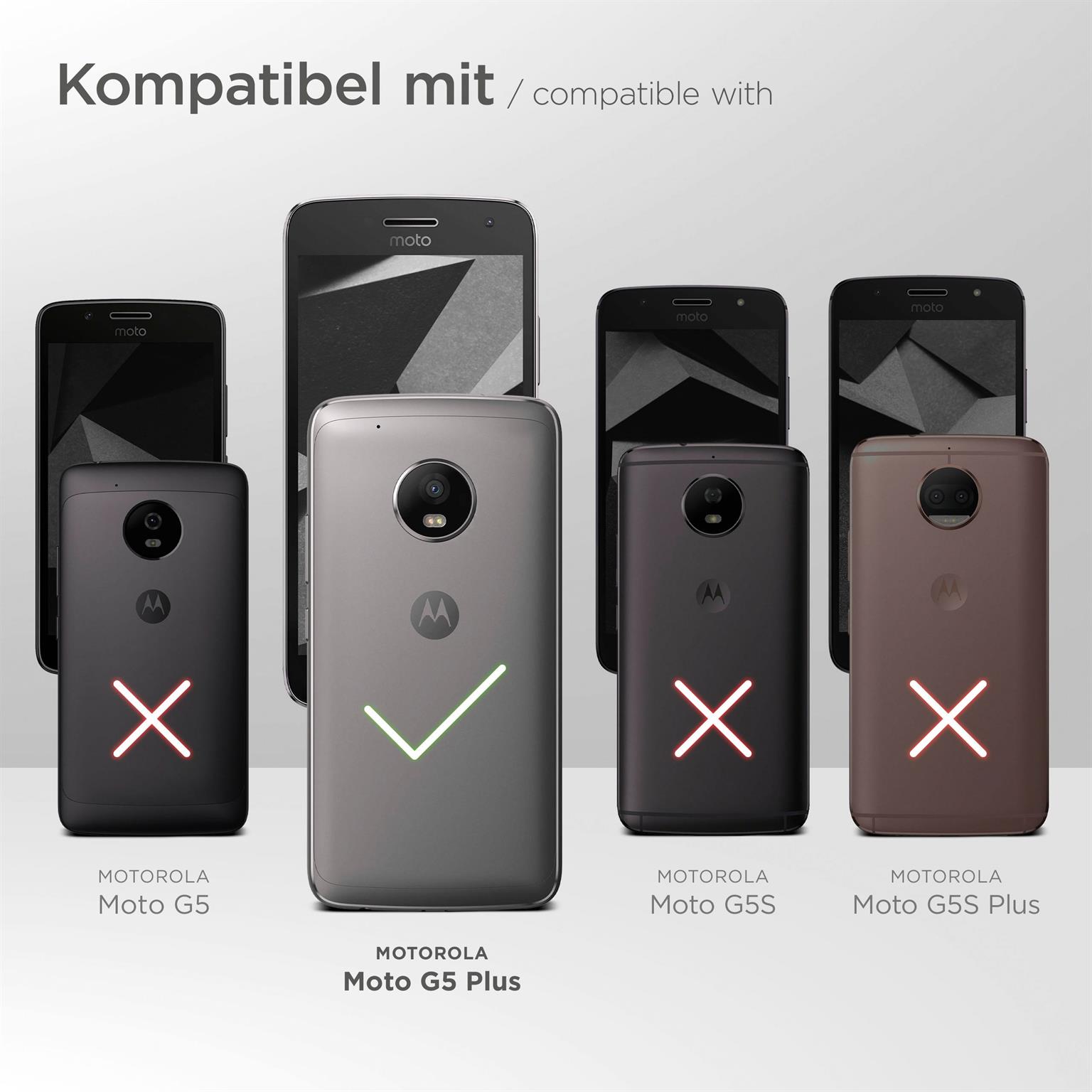moex FlexProtect Klar für Motorola Moto G5 Plus – Schutzfolie für unsichtbaren Displayschutz, Ultra klar