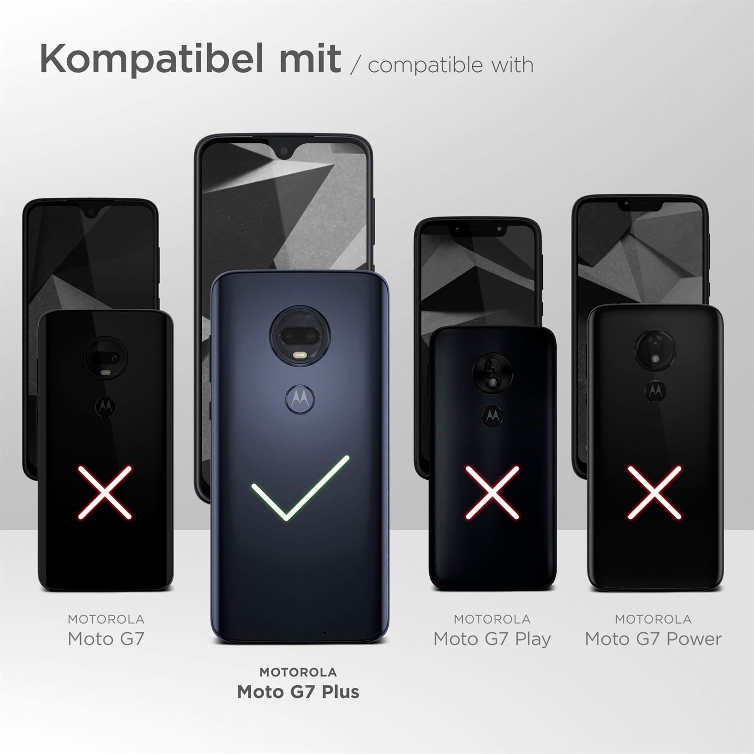 moex Pull Case für Motorola Moto G7 Plus – Handyhülle zum Einstecken mit Ausziehhilfe