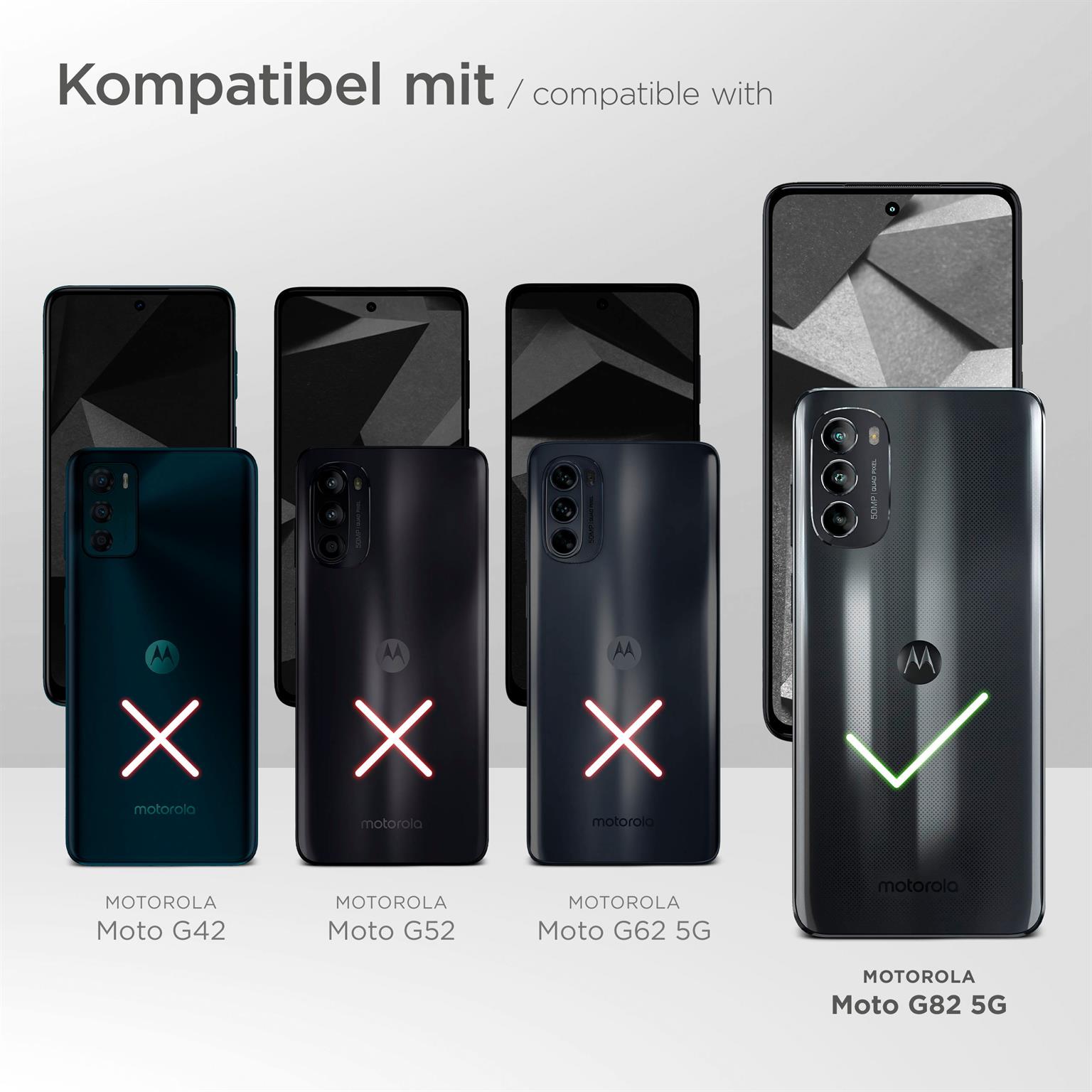 moex Fitness Case für Motorola Moto G82 5G – Handy Armband aus Neopren zum Joggen, Sport Handytasche – Schwarz