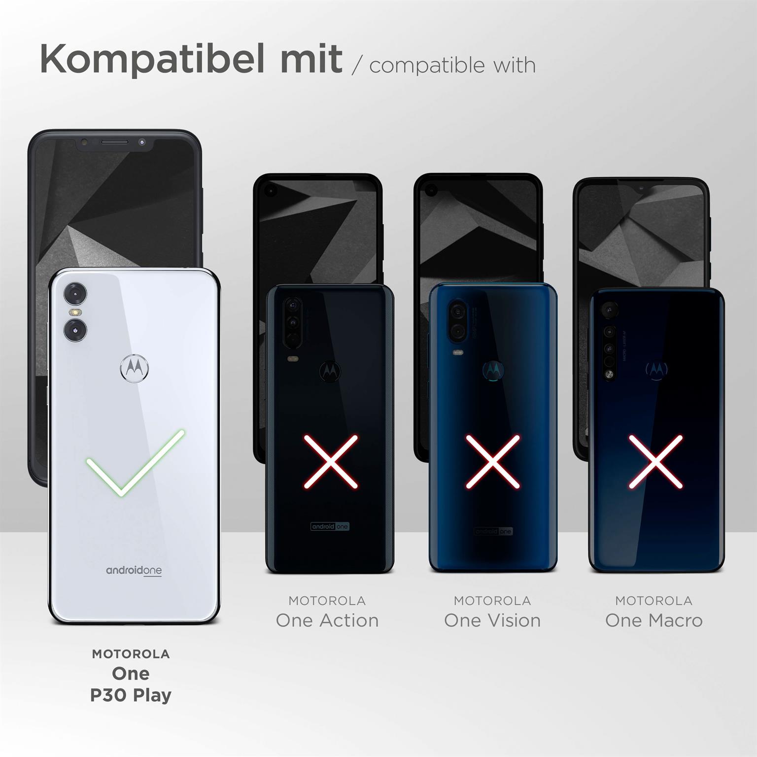 moex FlexProtect Klar für Motorola P30 Play – Schutzfolie für unsichtbaren Displayschutz, Ultra klar