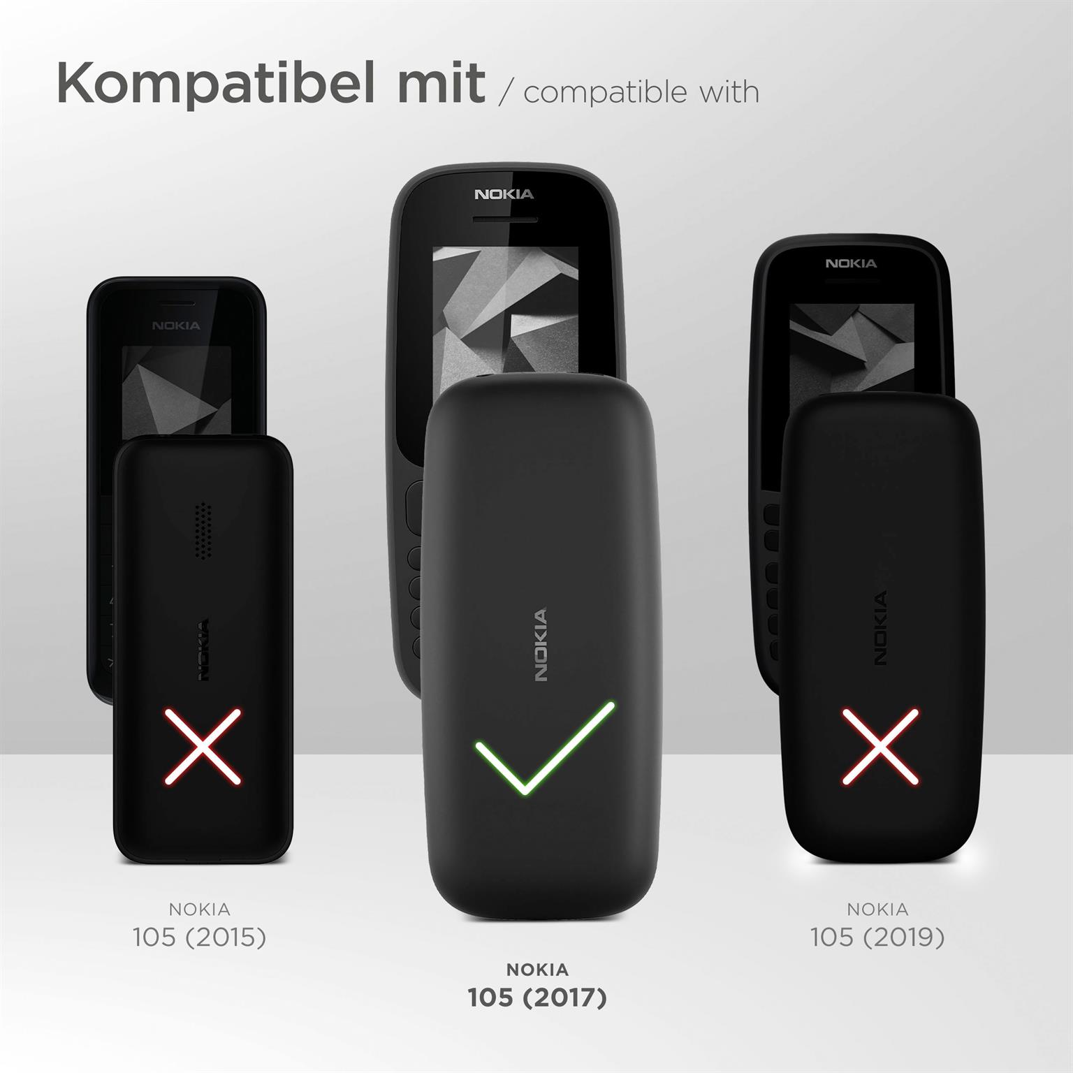 moex Plug Case für Nokia 105 (2017) – Handy Gürteltasche aus PU Leder mit Magnetverschluss