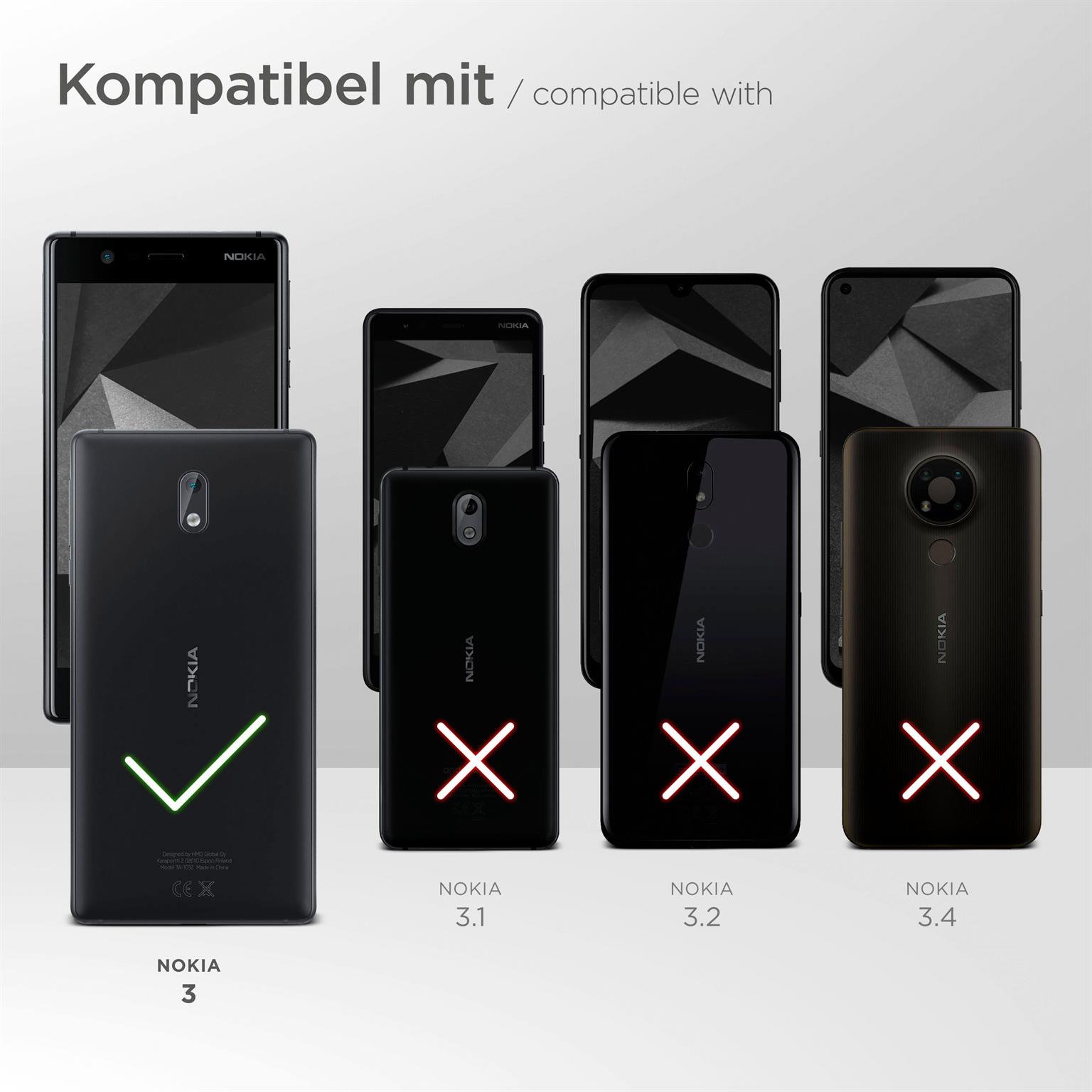 moex FlexProtect Klar für Nokia 3 – Schutzfolie für unsichtbaren Displayschutz, Ultra klar