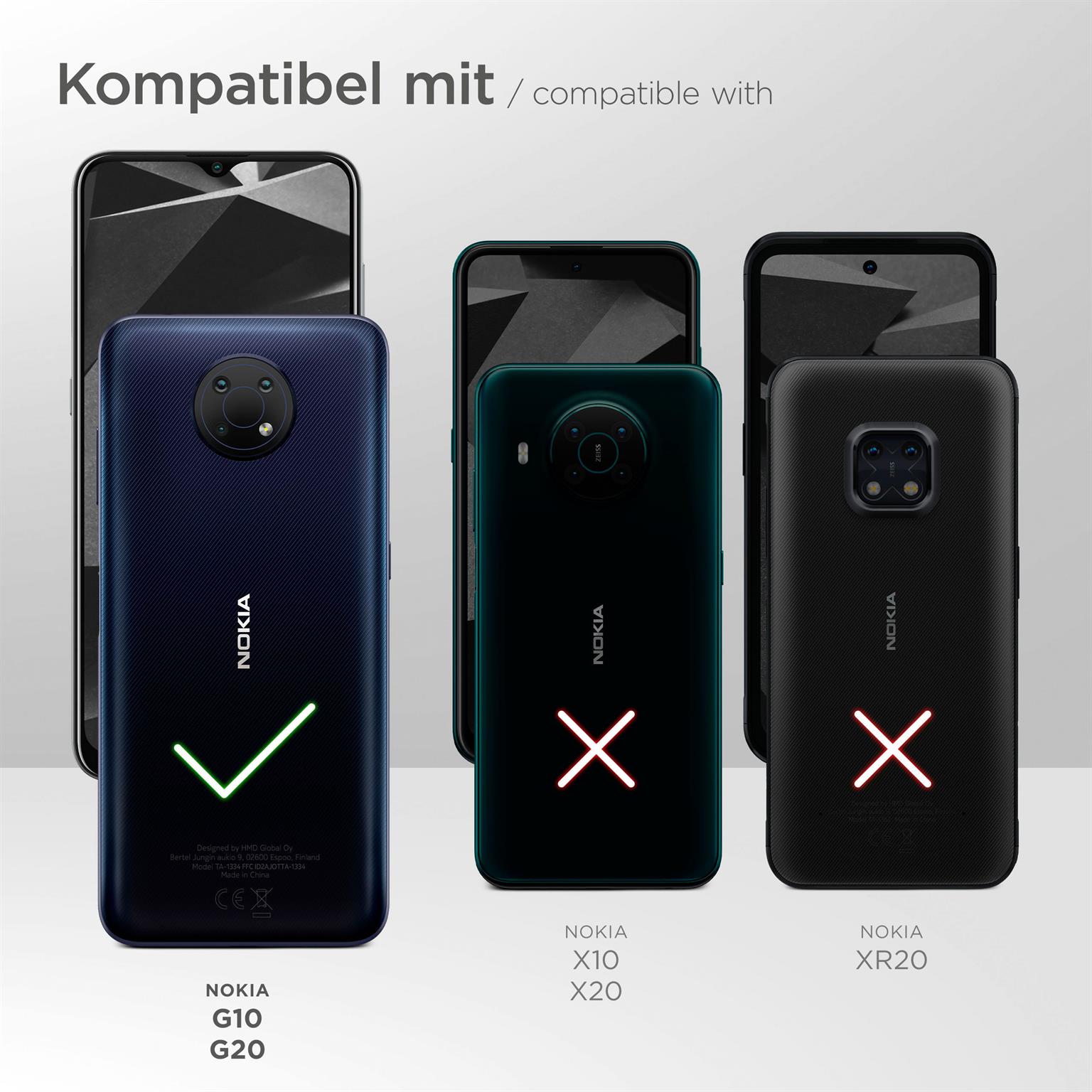 moex Plug Case für Nokia G20 – Handy Gürteltasche aus PU Leder mit Magnetverschluss