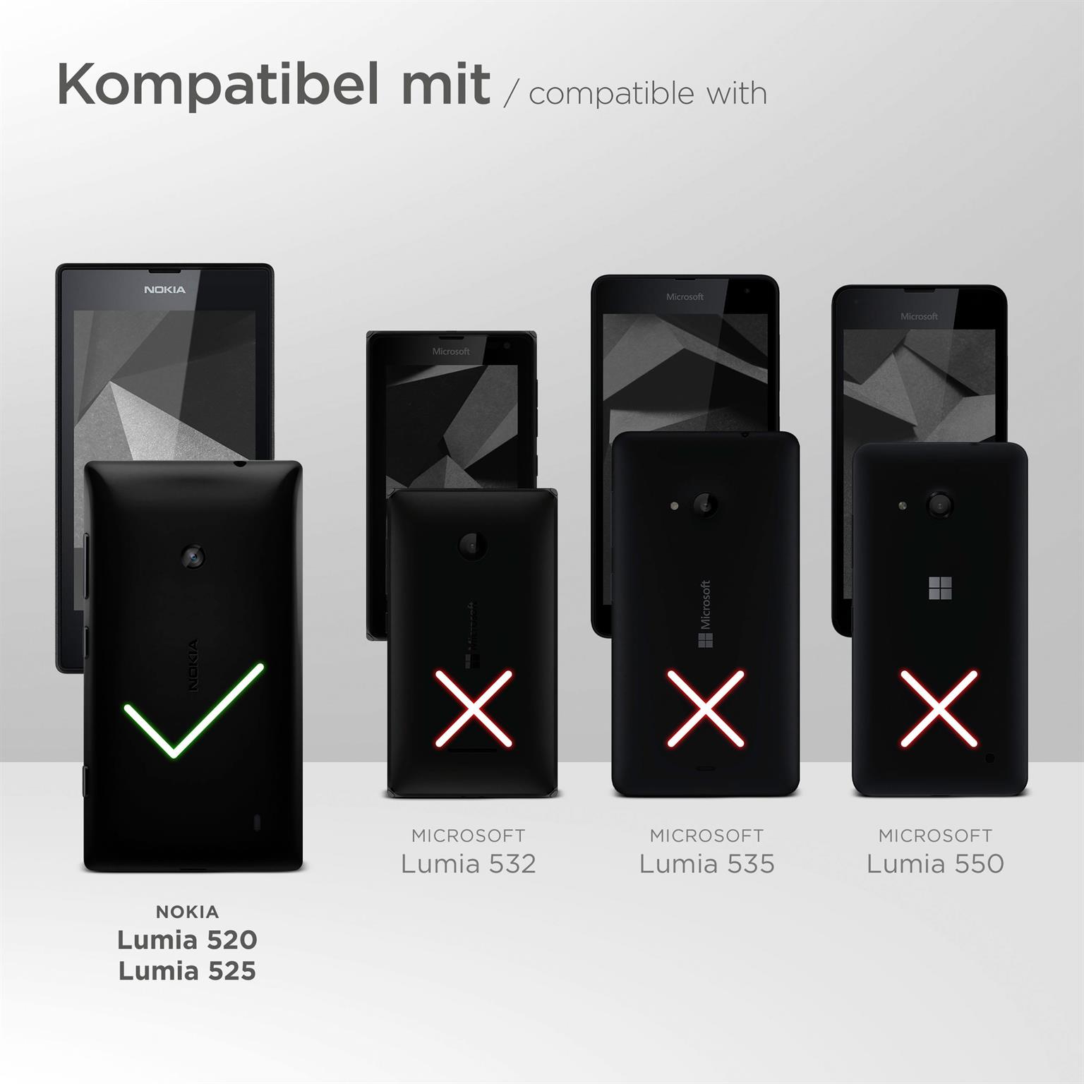 moex FlexProtect Matt für Nokia Lumia 520 – Anti Reflex Schutzfolie für besten Displayschutz, Matt