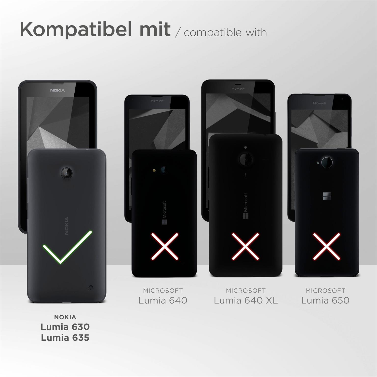 moex ShockProtect Klar für Nokia Lumia 630 – Panzerglas für kratzfesten Displayschutz, Ultra klar
