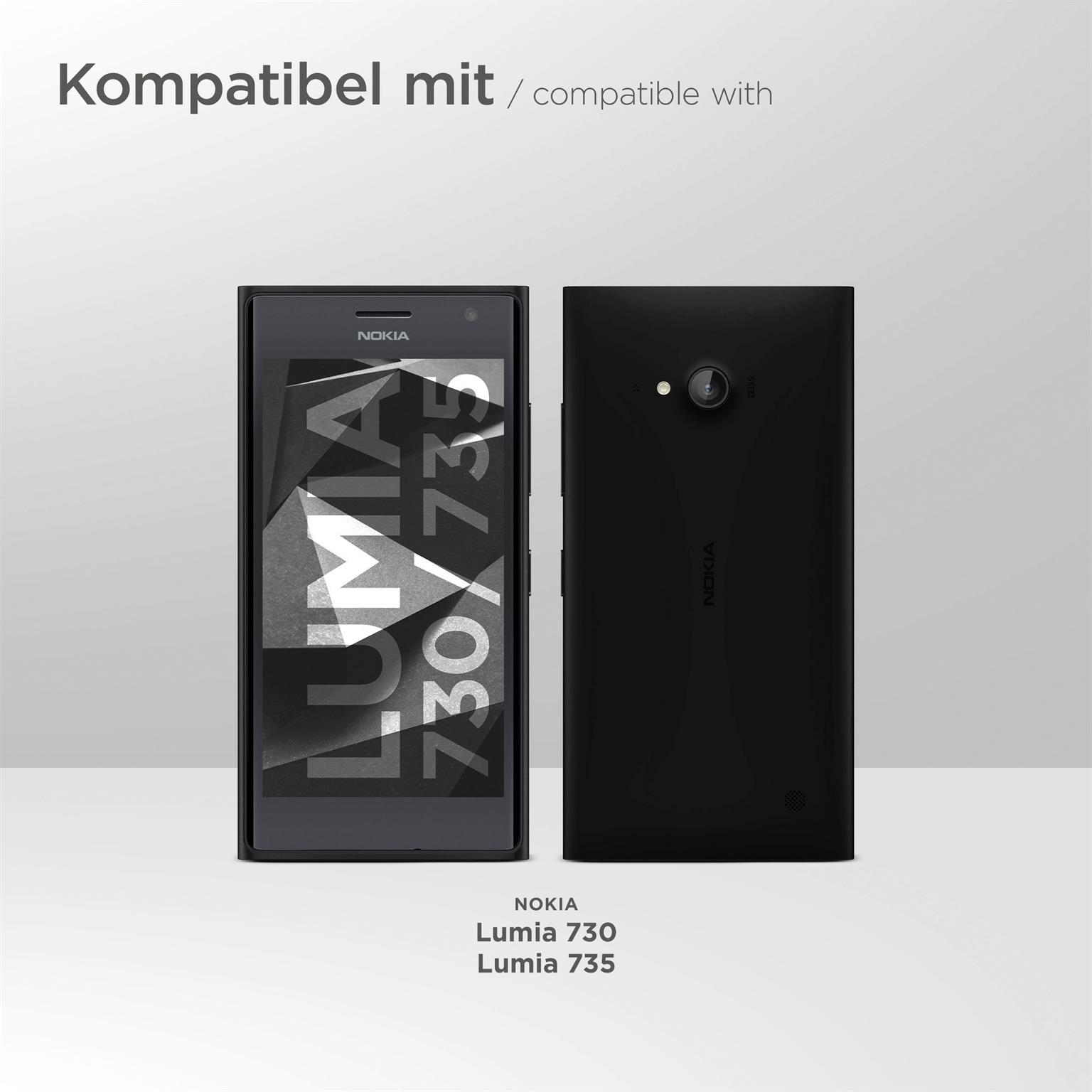 moex FlexProtect Matt für Nokia Lumia 730 – Anti Reflex Schutzfolie für besten Displayschutz, Matt